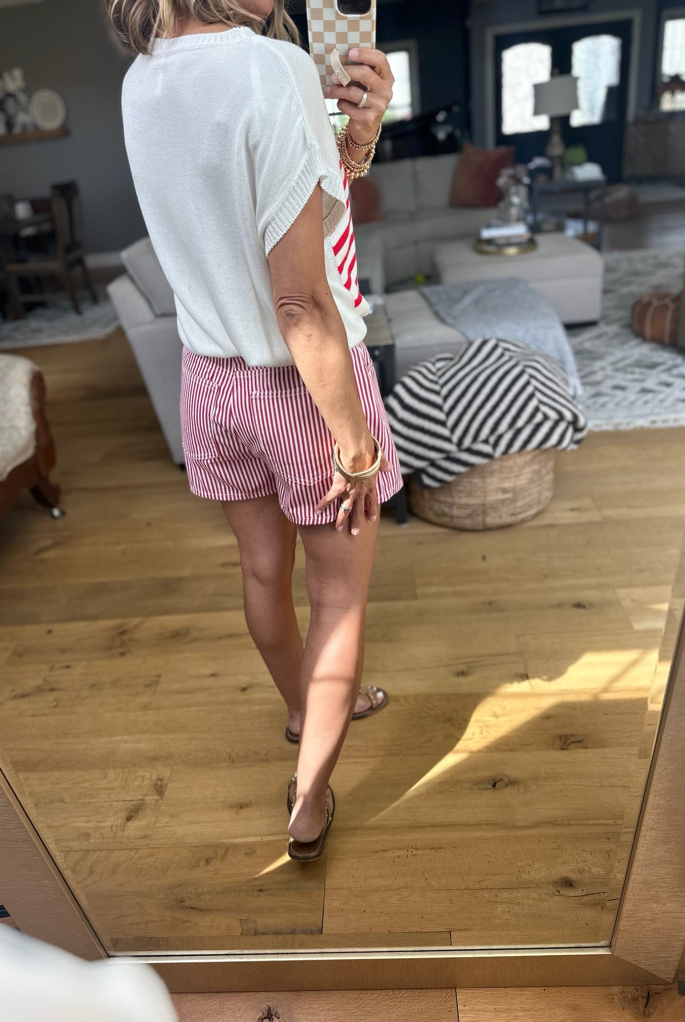 Born In The USA Flag Knit Top - White-Staccato-Anna Kaytes Boutique, Women's Fashion Boutique in Grinnell, Iowa