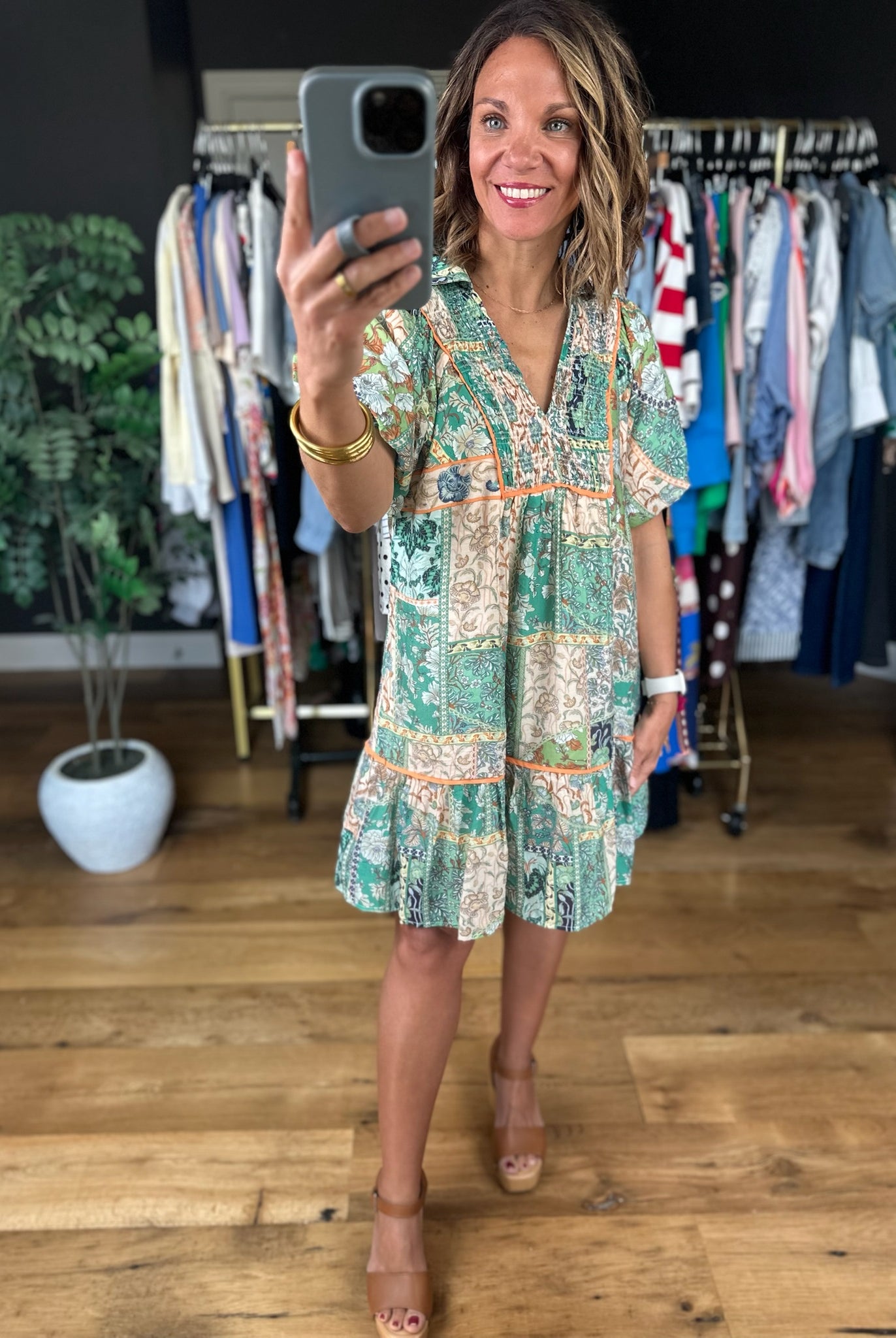 Down My Path Shift Dress-Dresses-Umgee-Anna Kaytes Boutique, Women's Fashion Boutique in Grinnell, Iowa