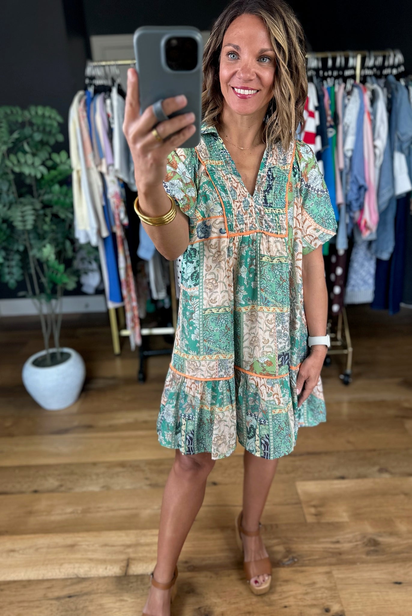 Down My Path Shift Dress-Dresses-Umgee-Anna Kaytes Boutique, Women's Fashion Boutique in Grinnell, Iowa