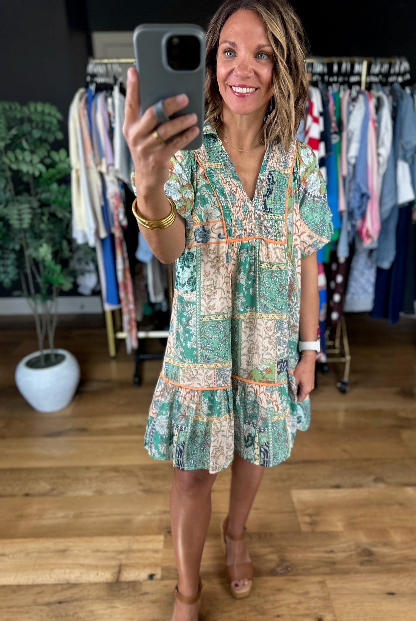Down My Path Shift Dress-Dresses-Umgee-Anna Kaytes Boutique, Women's Fashion Boutique in Grinnell, Iowa