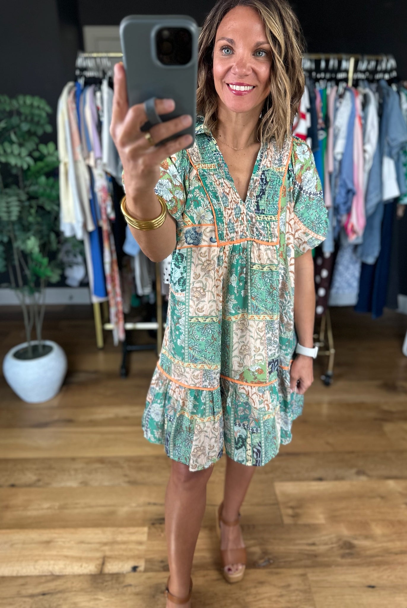 Down My Path Shift Dress-Dresses-Umgee-Anna Kaytes Boutique, Women's Fashion Boutique in Grinnell, Iowa