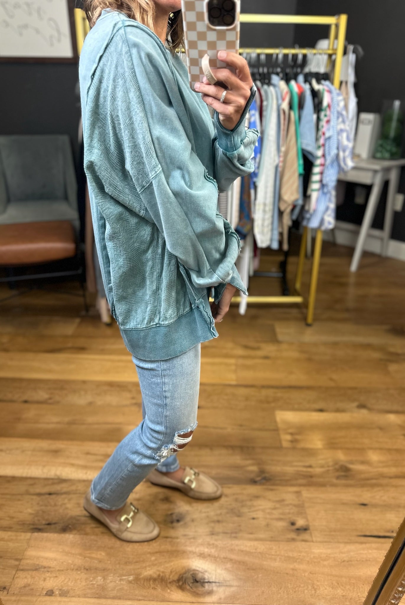 Like The Last Time Textured Dolman Sleeve Crew - Multiple Options-Easel-Anna Kaytes Boutique, Women's Fashion Boutique in Grinnell, Iowa