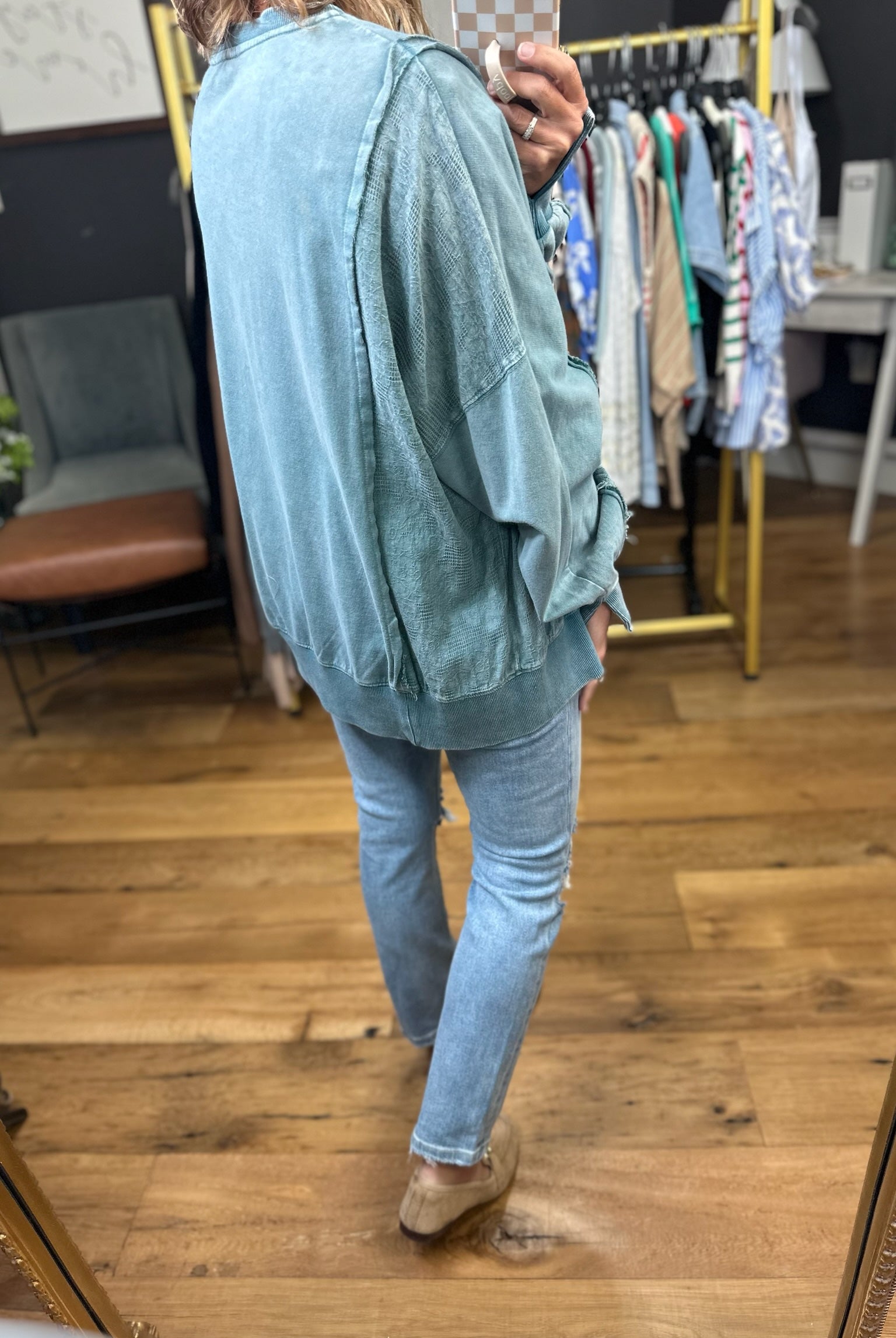 Like The Last Time Textured Dolman Sleeve Crew - Multiple Options-Easel-Anna Kaytes Boutique, Women's Fashion Boutique in Grinnell, Iowa