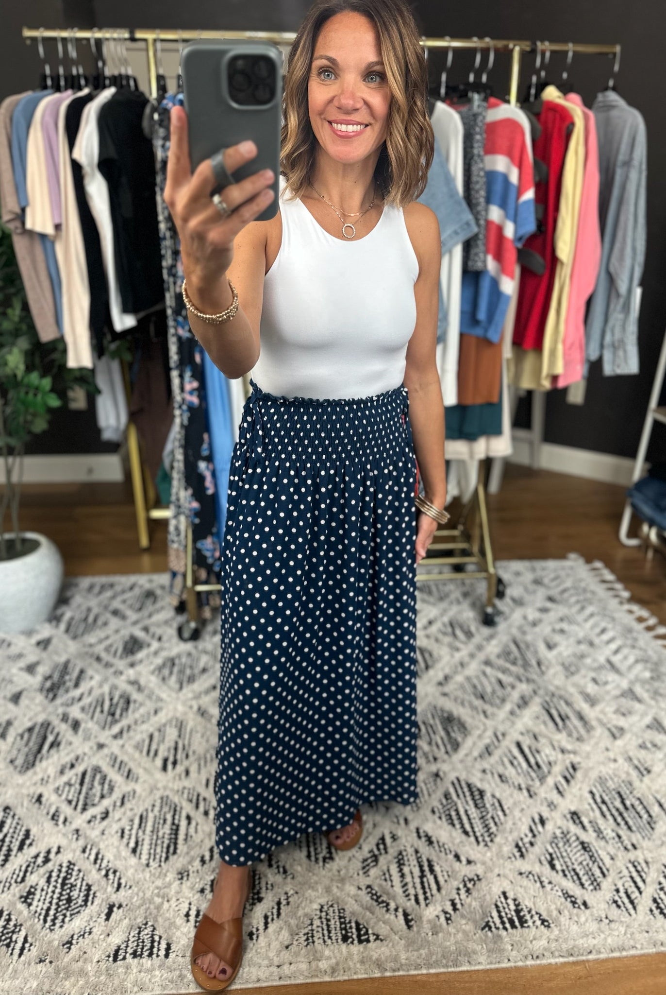 Everything Good Polka Dot Skirt-Dresses-Wishlist-Anna Kaytes Boutique, Women's Fashion Boutique in Grinnell, Iowa