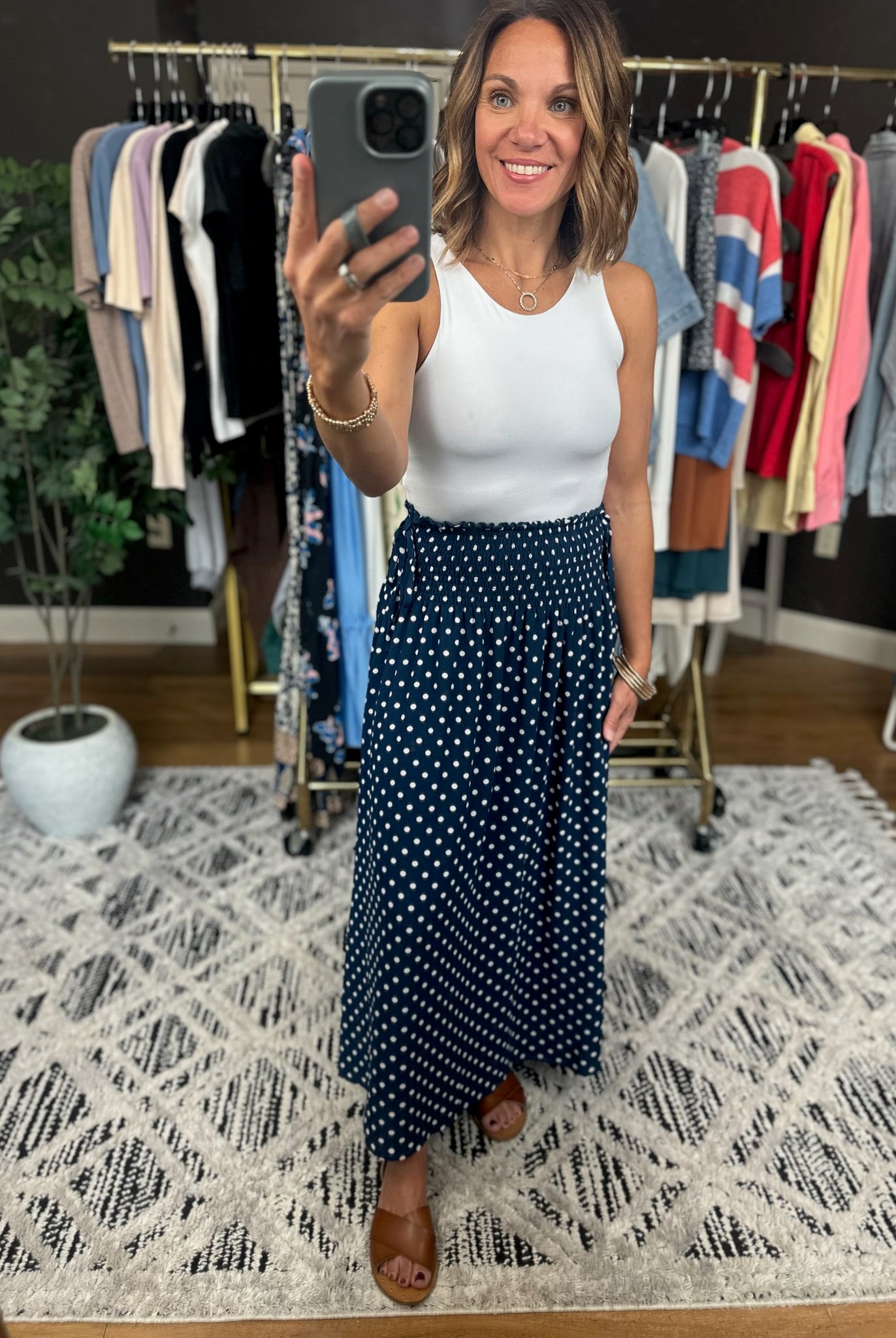 Everything Good Polka Dot Skirt-Dresses-Wishlist-Anna Kaytes Boutique, Women's Fashion Boutique in Grinnell, Iowa