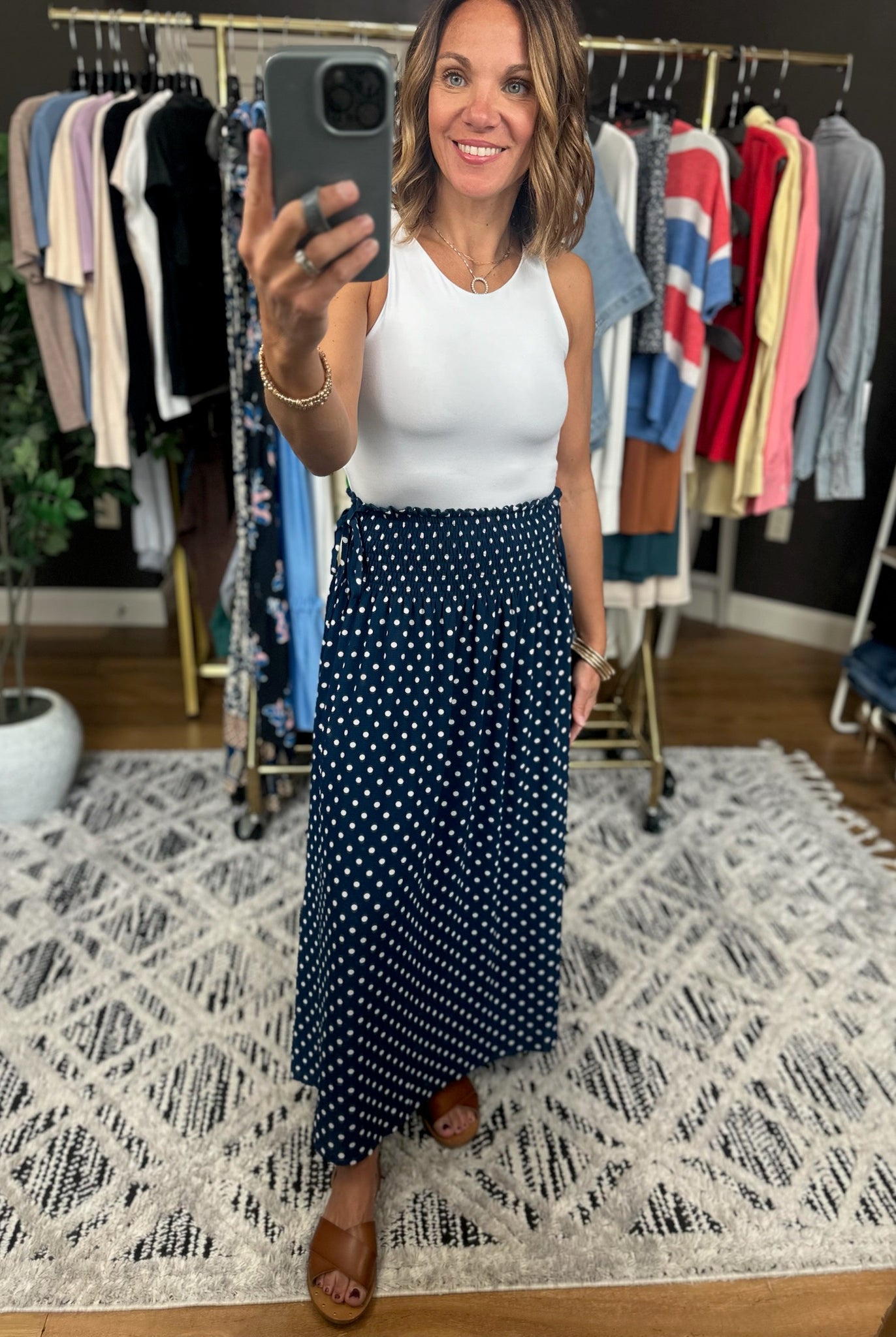 Everything Good Polka Dot Skirt-Dresses-Wishlist-Anna Kaytes Boutique, Women's Fashion Boutique in Grinnell, Iowa