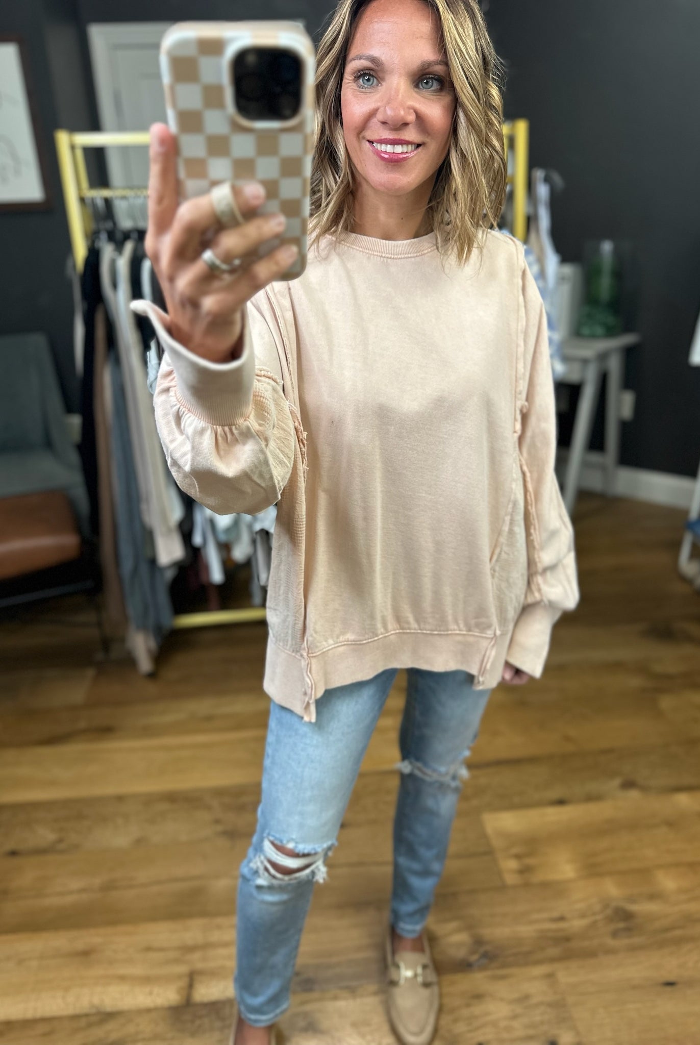 Like The Last Time Textured Dolman Sleeve Crew - Multiple Options-Easel-Anna Kaytes Boutique, Women's Fashion Boutique in Grinnell, Iowa