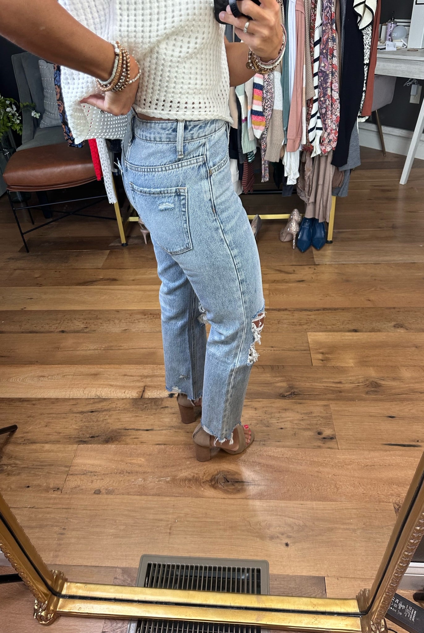 The Mallory Distressed Mom Jean-Jeans-Vervet-Anna Kaytes Boutique, Women's Fashion Boutique in Grinnell, Iowa