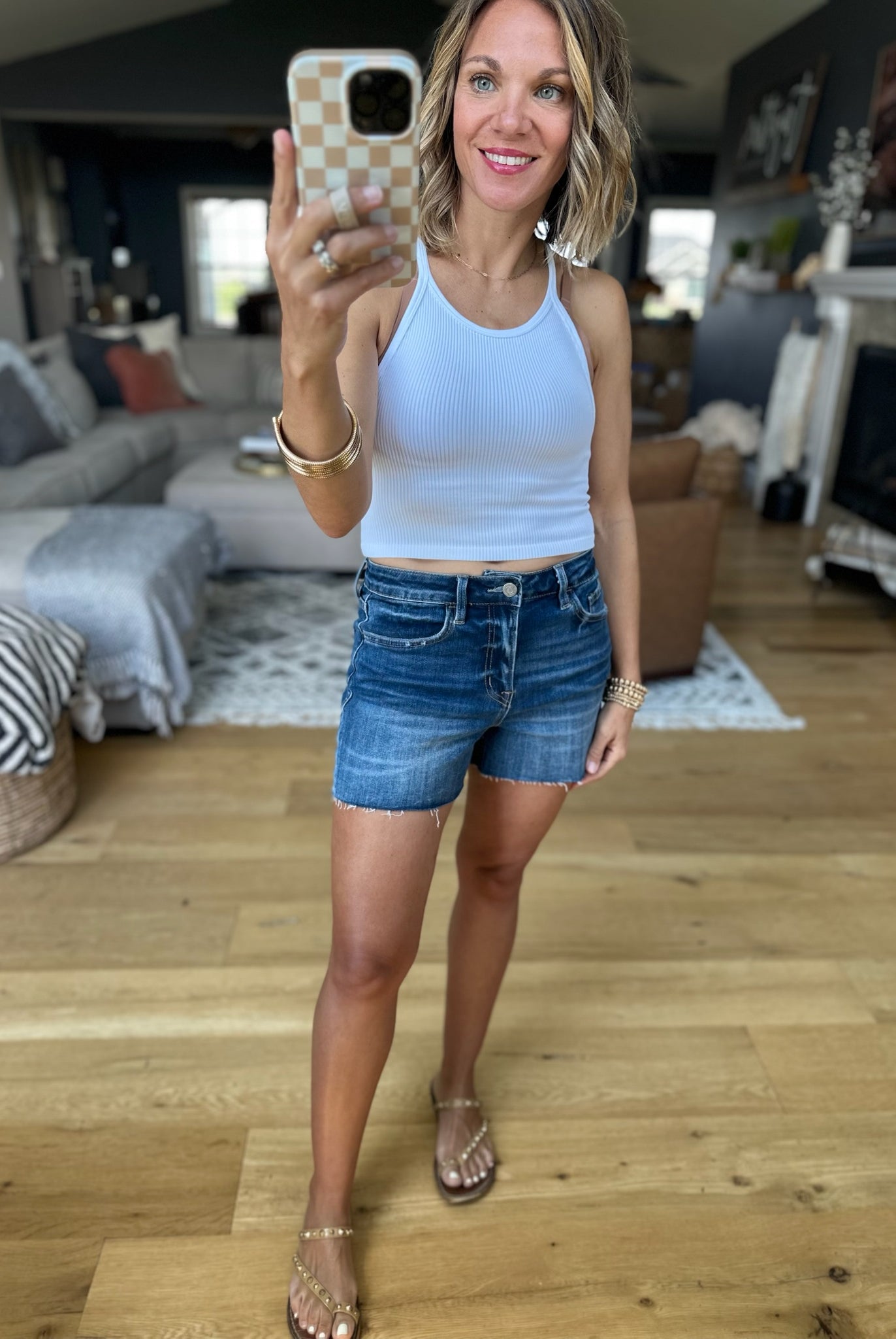 The Cassie Ribbed Cropped Tank - Multiple Options-By Together-Anna Kaytes Boutique, Women's Fashion Boutique in Grinnell, Iowa