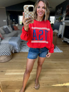 Born in the USA Bold Sweatshirt - Red-Z Supply-Anna Kaytes Boutique, Women's Fashion Boutique in Grinnell, Iowa
