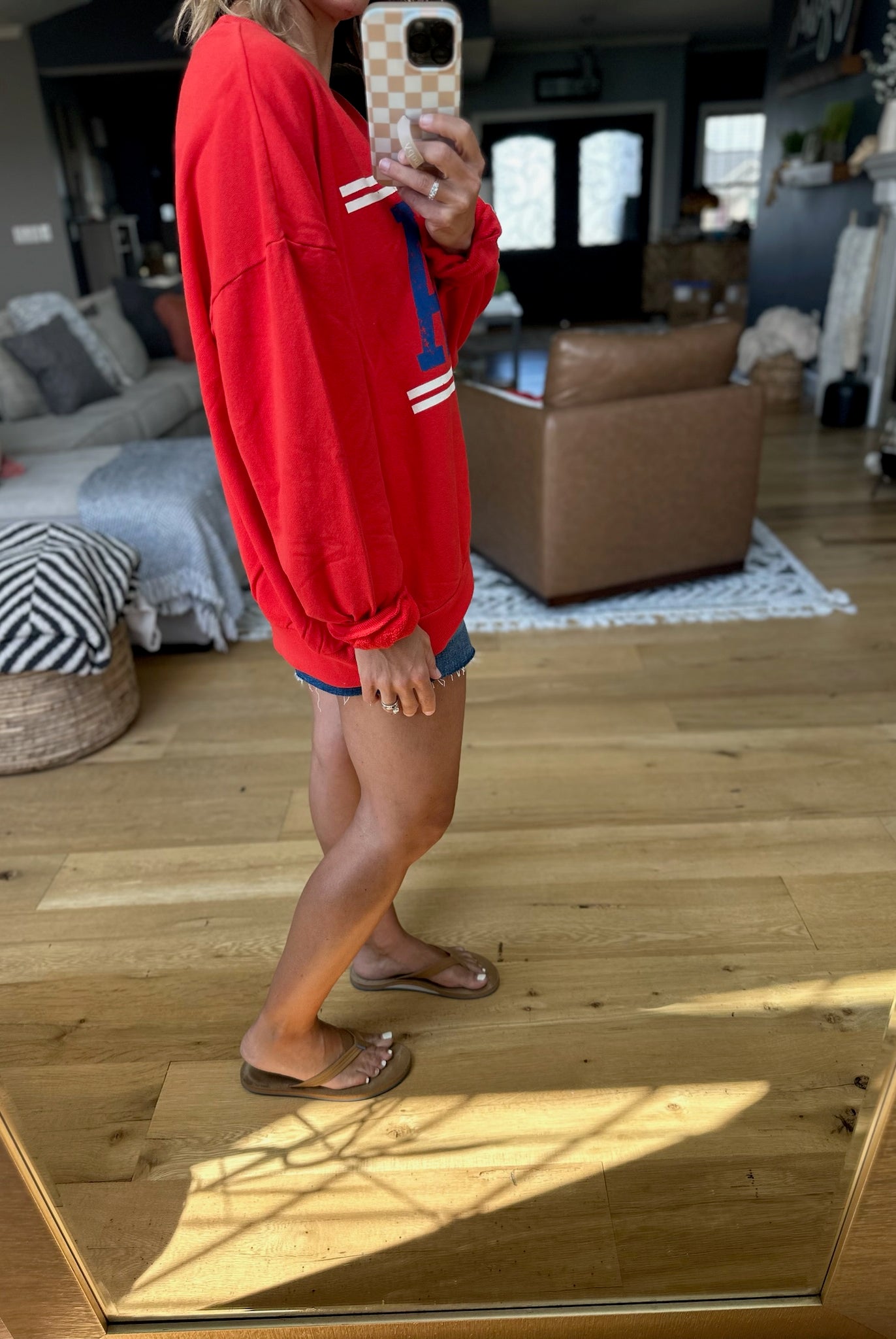 Born in the USA Bold Sweatshirt - Red-Z Supply-Anna Kaytes Boutique, Women's Fashion Boutique in Grinnell, Iowa