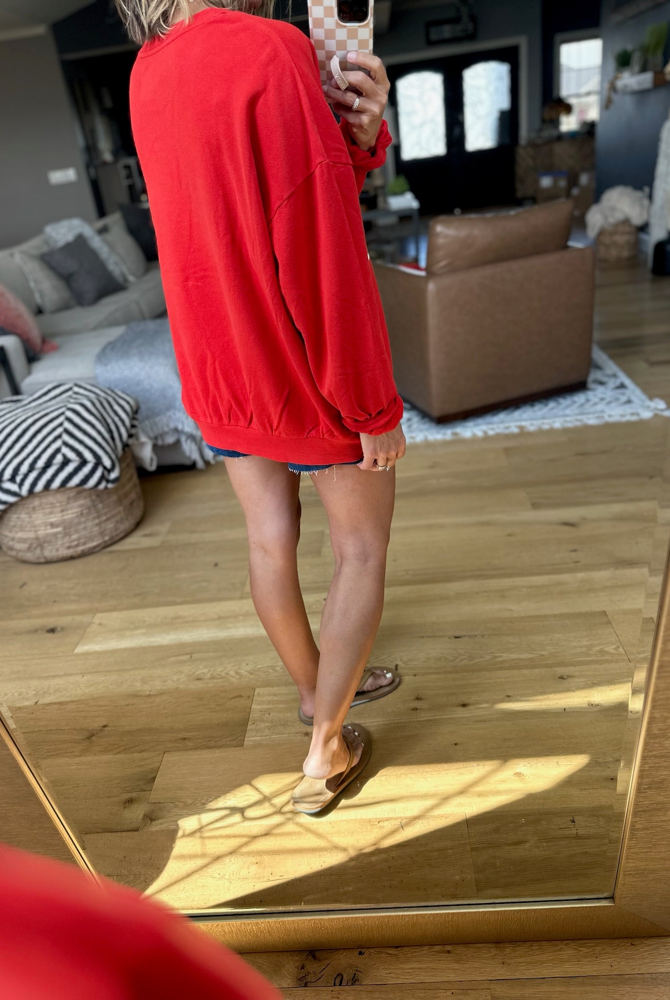 Born in the USA Bold Sweatshirt - Red-Z Supply-Anna Kaytes Boutique, Women's Fashion Boutique in Grinnell, Iowa