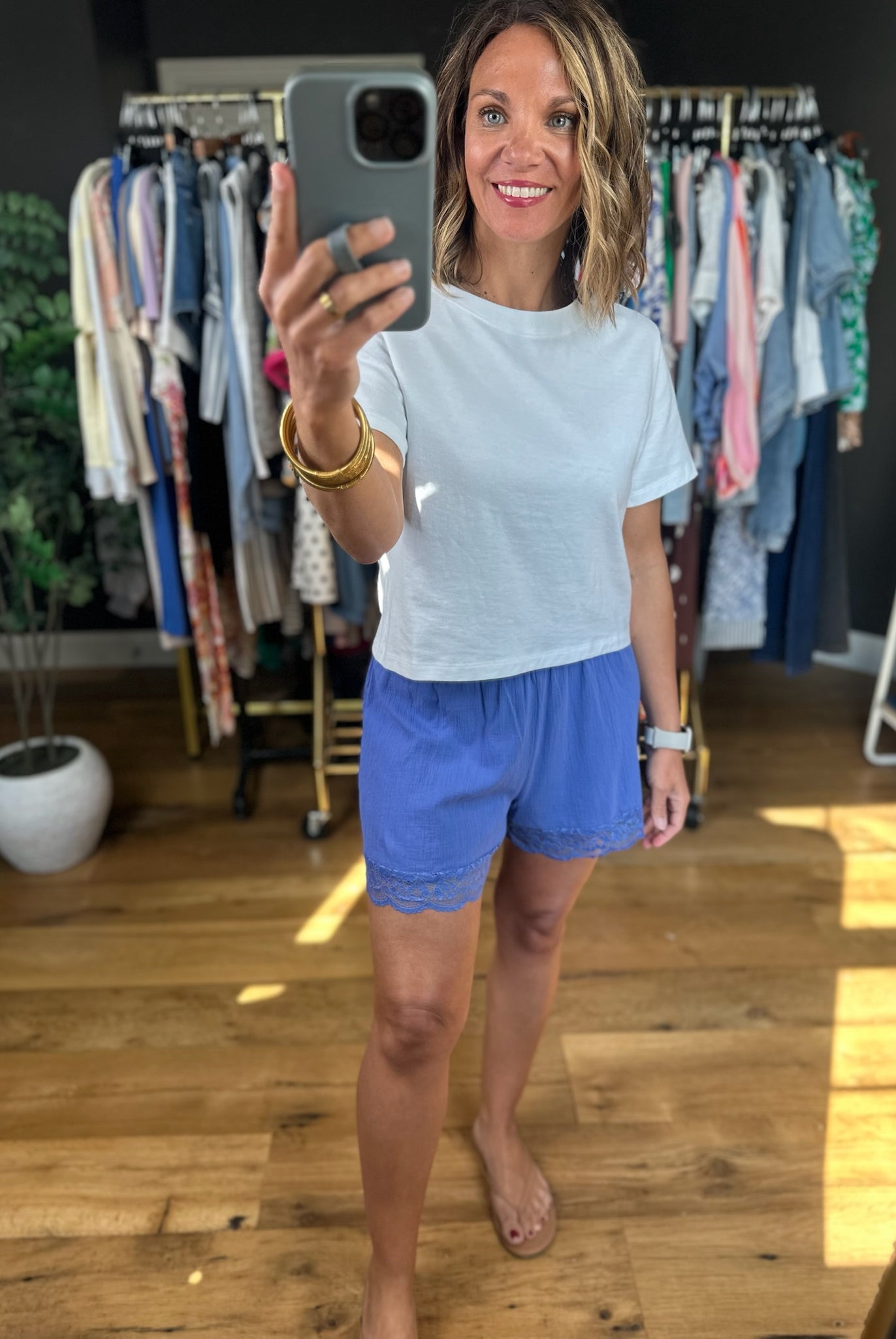 The Addison Lace-Trim Shorts-Shorts-By Together-Anna Kaytes Boutique, Women's Fashion Boutique in Grinnell, Iowa