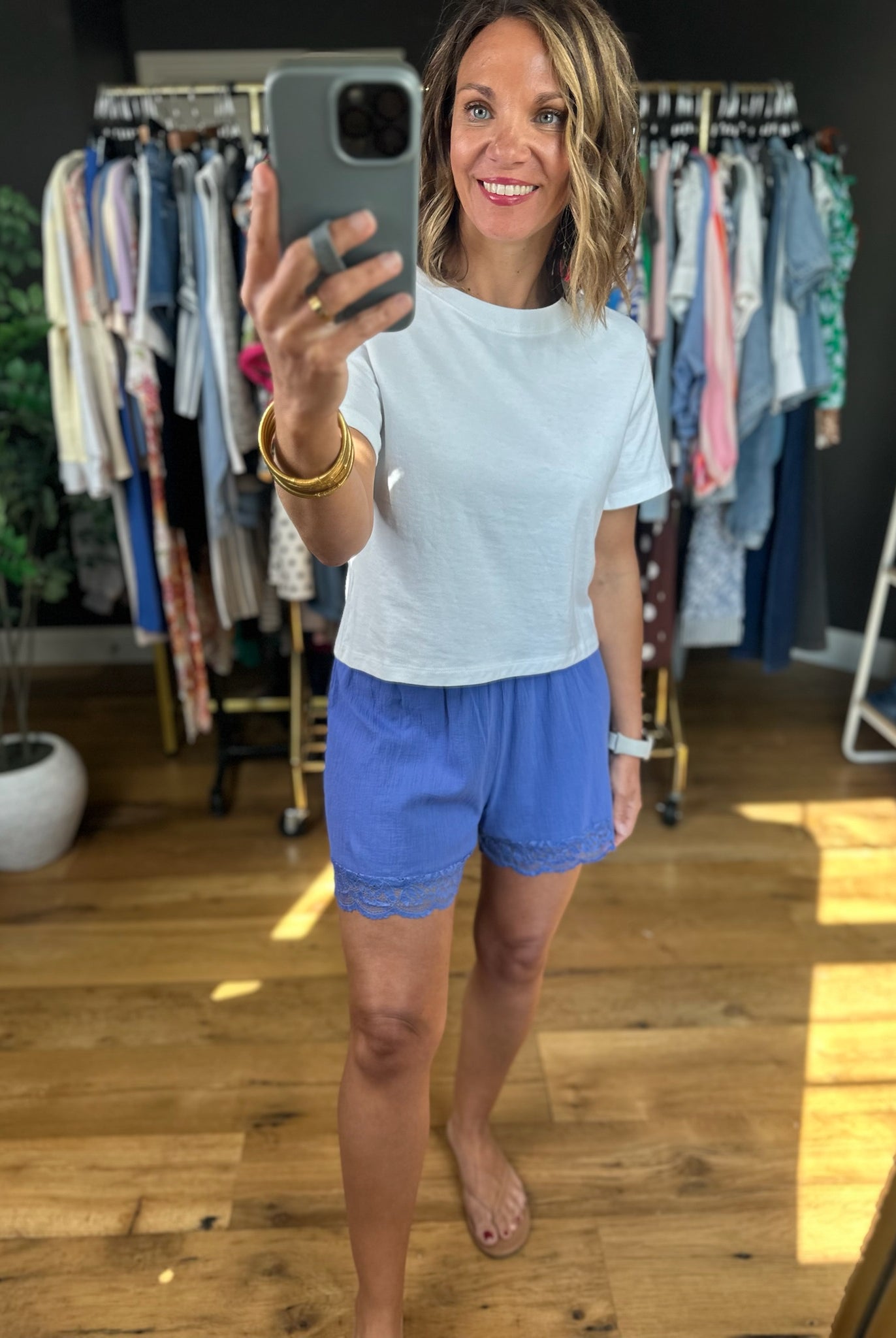The Addison Lace-Trim Shorts-Shorts-By Together-Anna Kaytes Boutique, Women's Fashion Boutique in Grinnell, Iowa