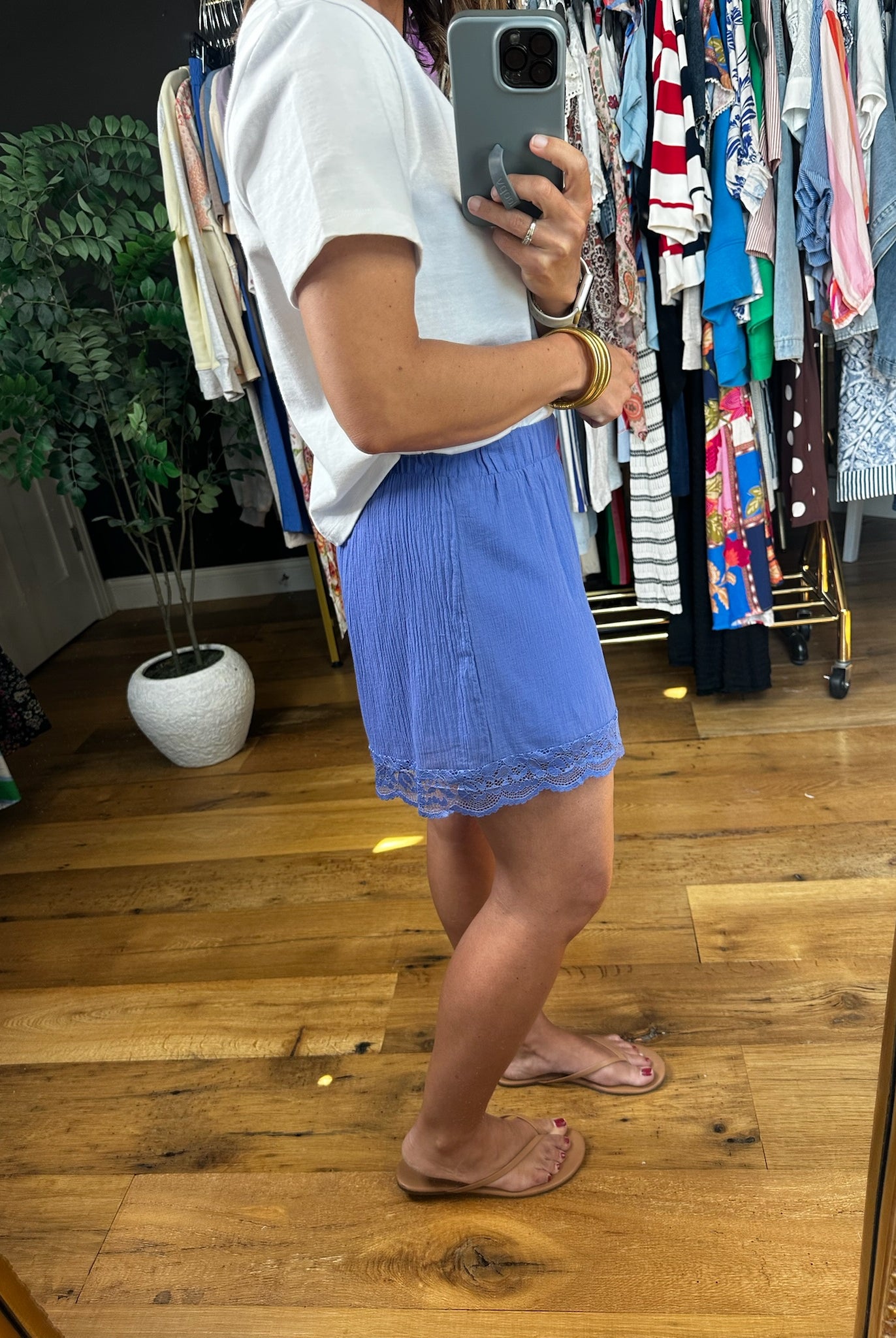 The Addison Lace-Trim Shorts-Shorts-By Together-Anna Kaytes Boutique, Women's Fashion Boutique in Grinnell, Iowa