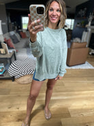 Right Away Washed Crew Sweatshirt-Blu Pepper-Anna Kaytes Boutique, Women's Fashion Boutique in Grinnell, Iowa