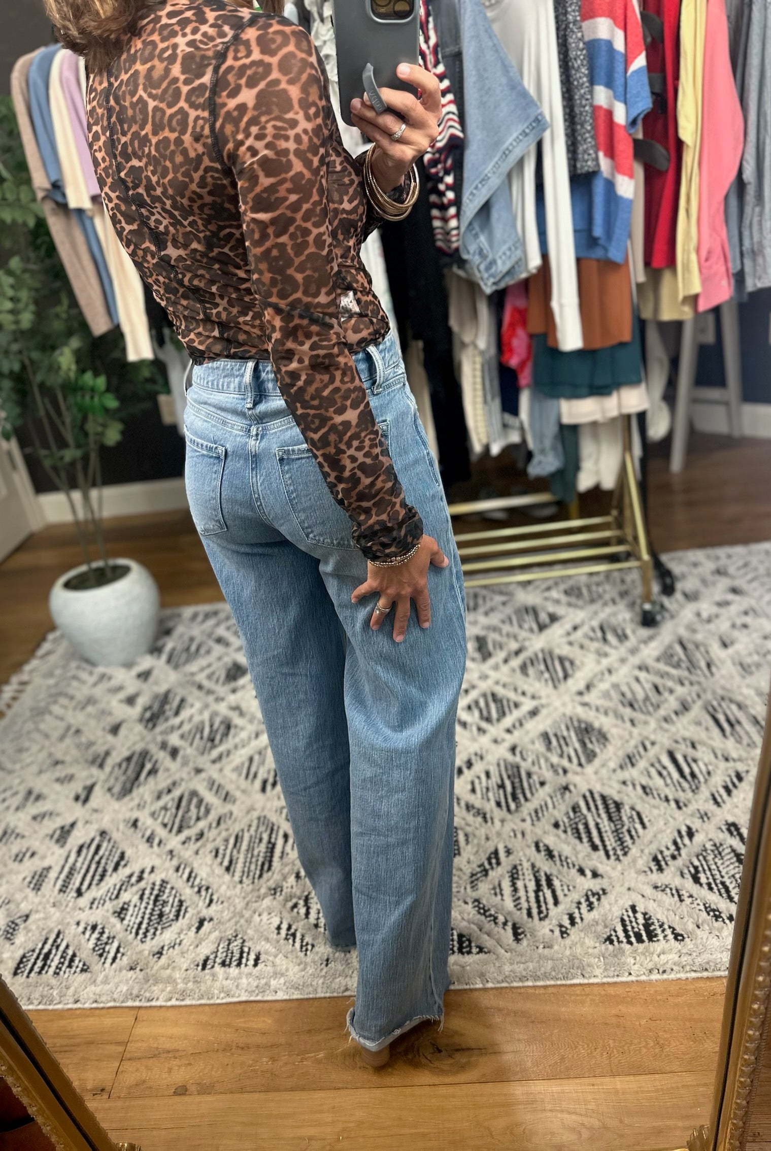 Wild Side Leopard Print Semi-Sheer Long Sleeve-Long Sleeves-La Miel-Anna Kaytes Boutique, Women's Fashion Boutique in Grinnell, Iowa