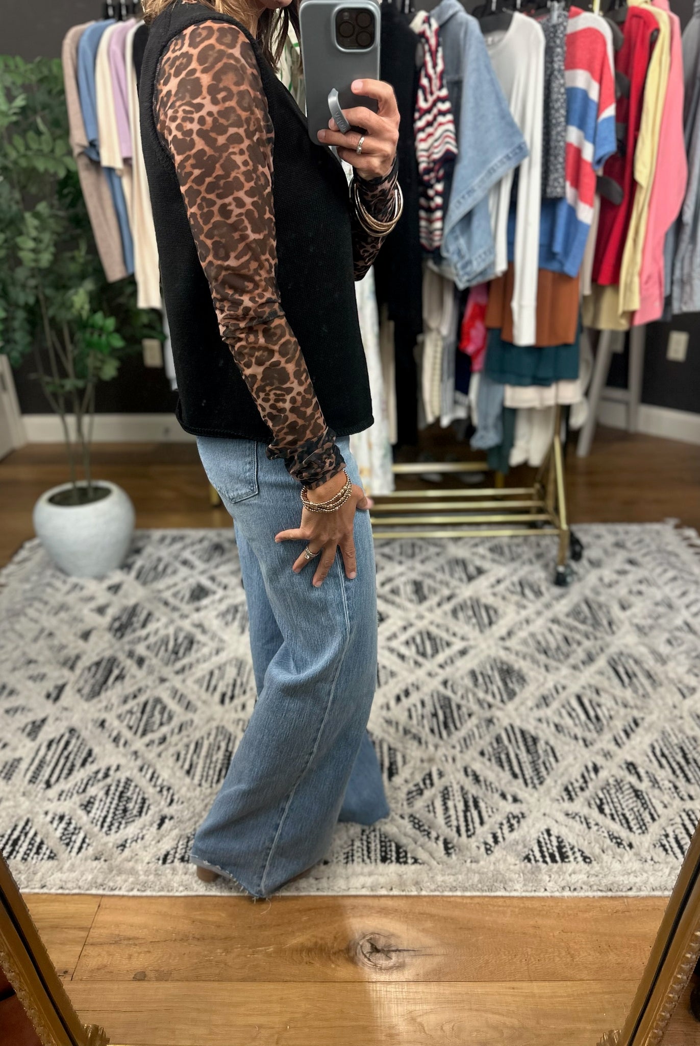 Merely Curious Button Knit Vest - Black-Short Sleeves-Wishlist-Anna Kaytes Boutique, Women's Fashion Boutique in Grinnell, Iowa