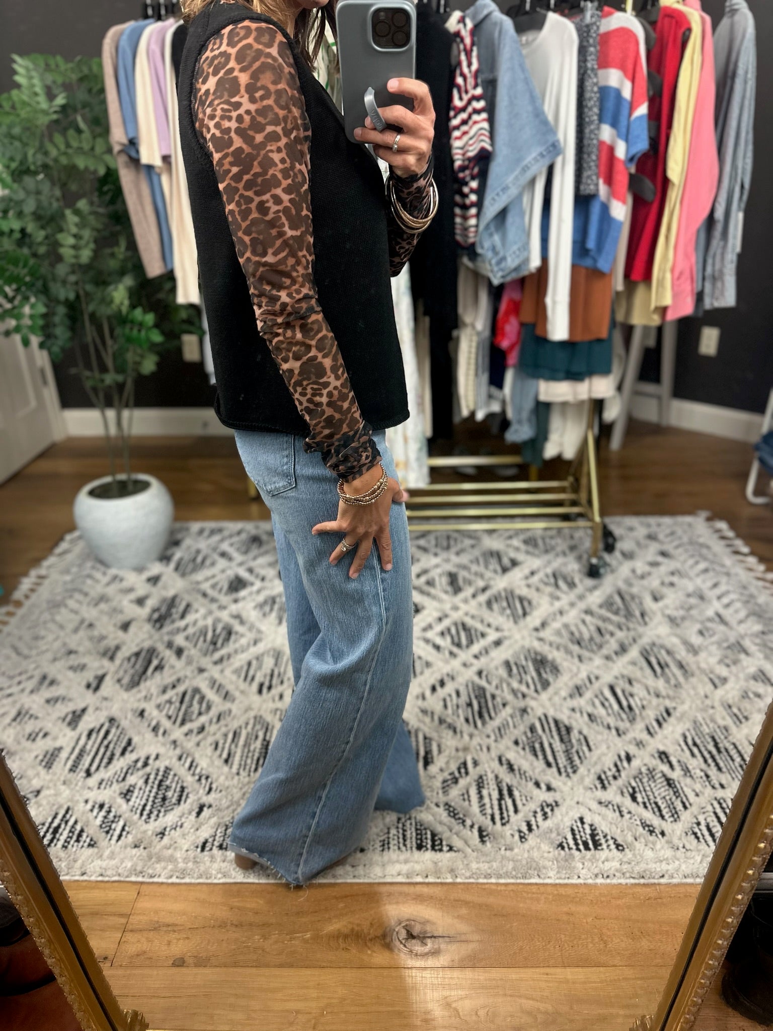 Merely Curious Button Knit Vest - Black-Short Sleeves-Wishlist-Anna Kaytes Boutique, Women's Fashion Boutique in Grinnell, Iowa