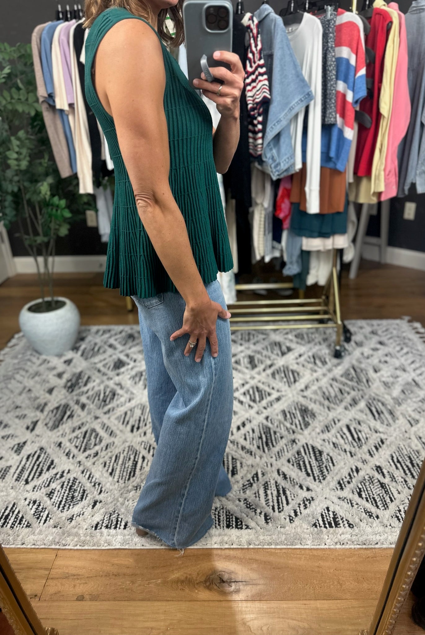 Something Better Peplum Textured Top-Sweaters-Wishlist-Anna Kaytes Boutique, Women's Fashion Boutique in Grinnell, Iowa