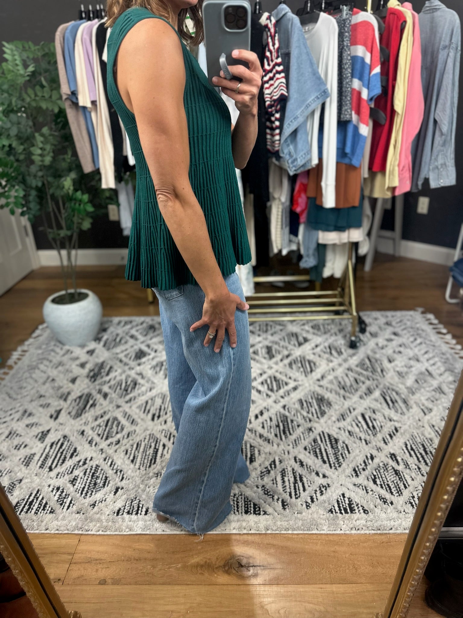 Something Better Peplum Textured Top-Sweaters-Wishlist-Anna Kaytes Boutique, Women's Fashion Boutique in Grinnell, Iowa