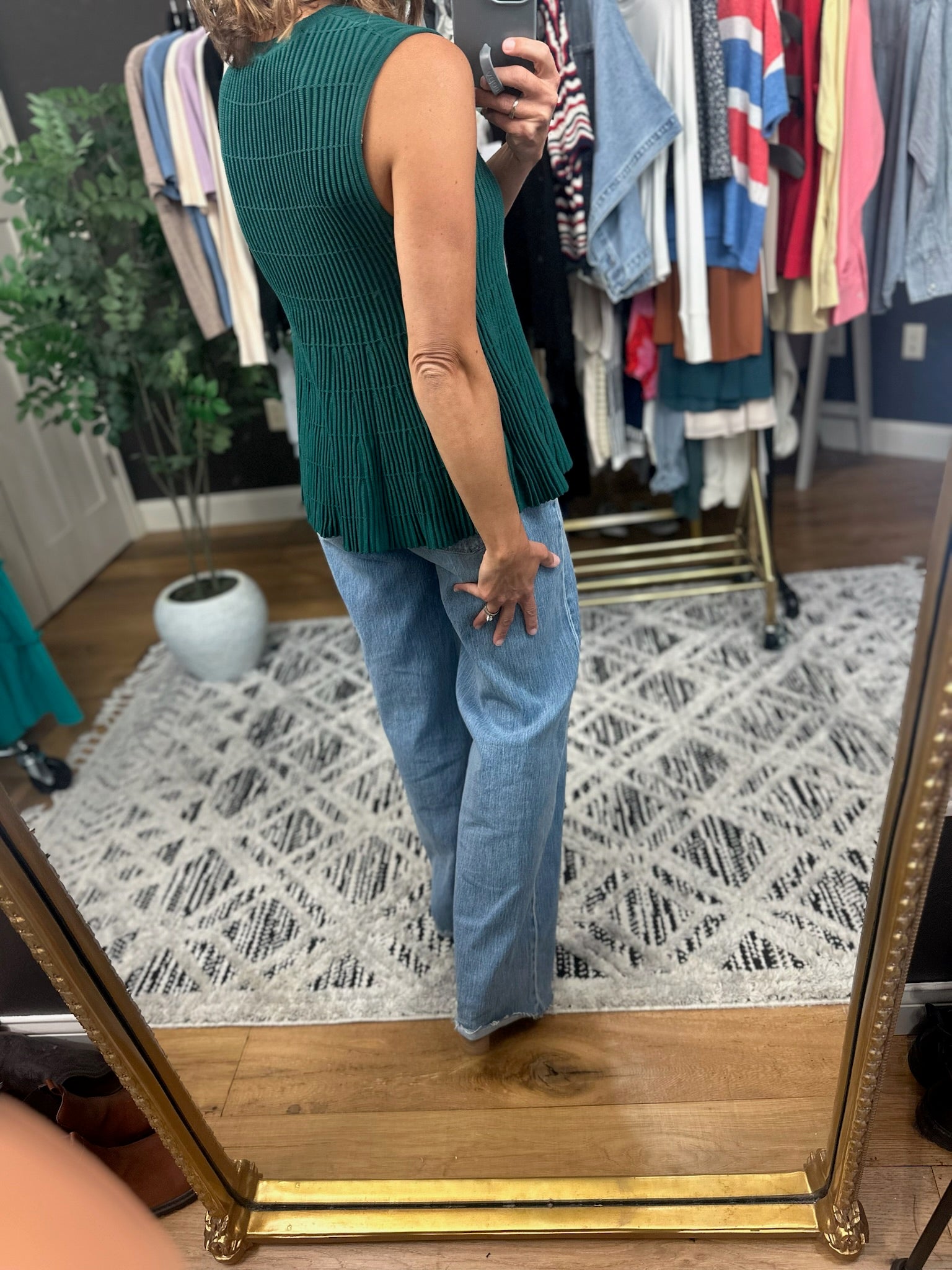 Something Better Peplum Textured Top-Sweaters-Wishlist-Anna Kaytes Boutique, Women's Fashion Boutique in Grinnell, Iowa