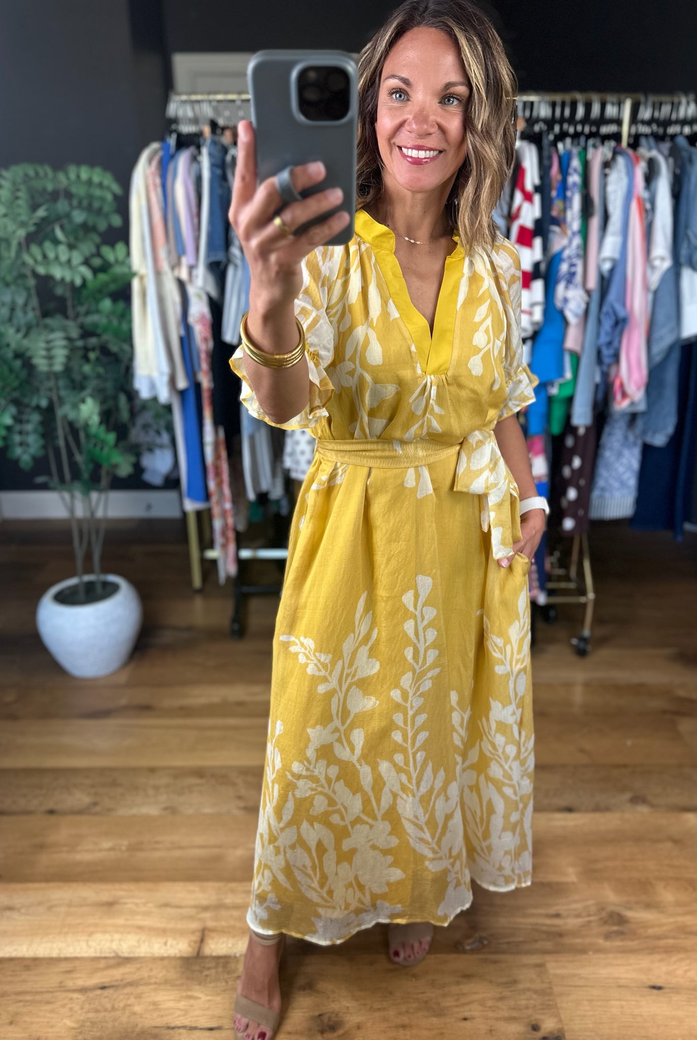 In The Garden Floral Dress-Dresses-Umgee-Anna Kaytes Boutique, Women's Fashion Boutique in Grinnell, Iowa