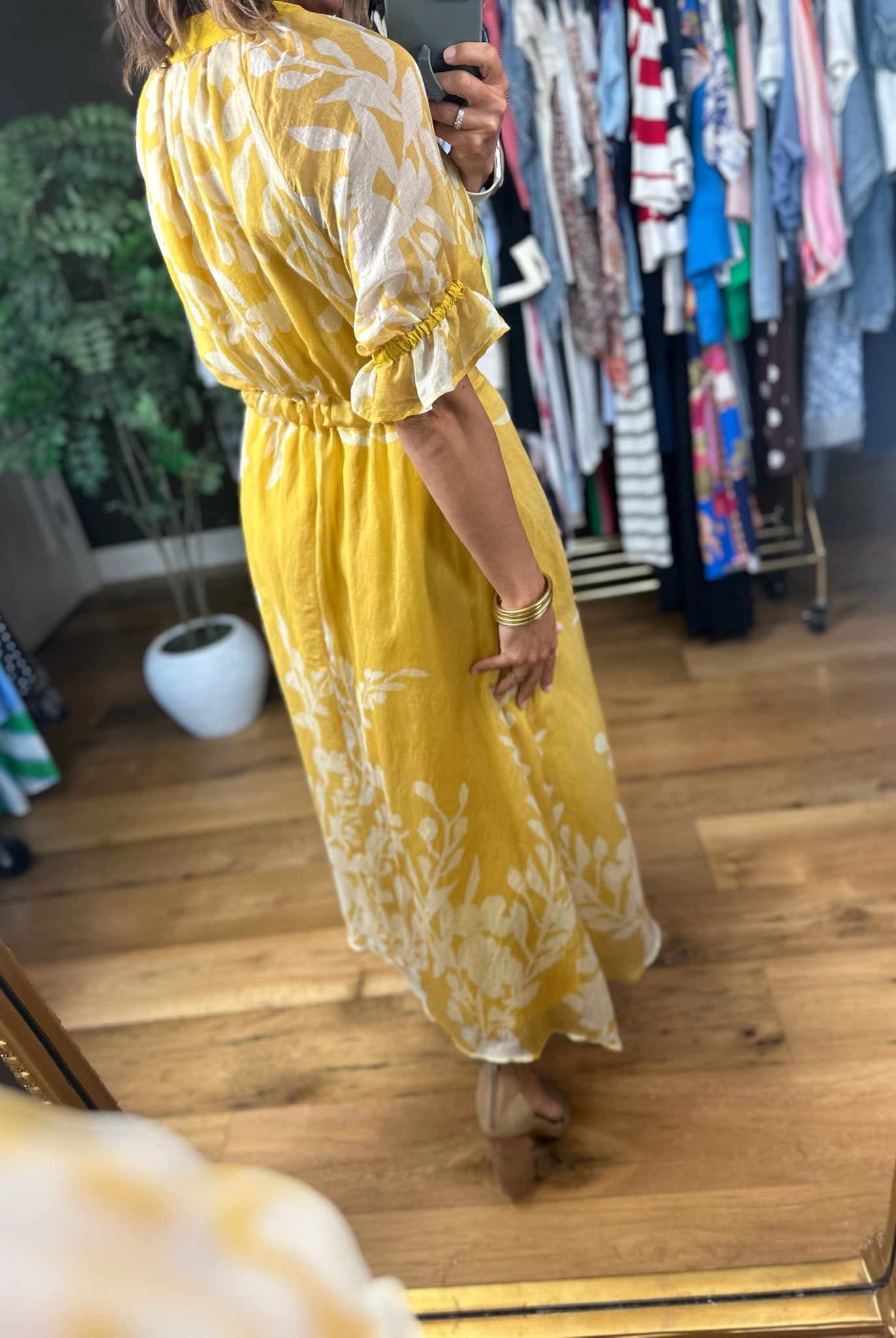 In The Garden Floral Dress-Dresses-Umgee-Anna Kaytes Boutique, Women's Fashion Boutique in Grinnell, Iowa