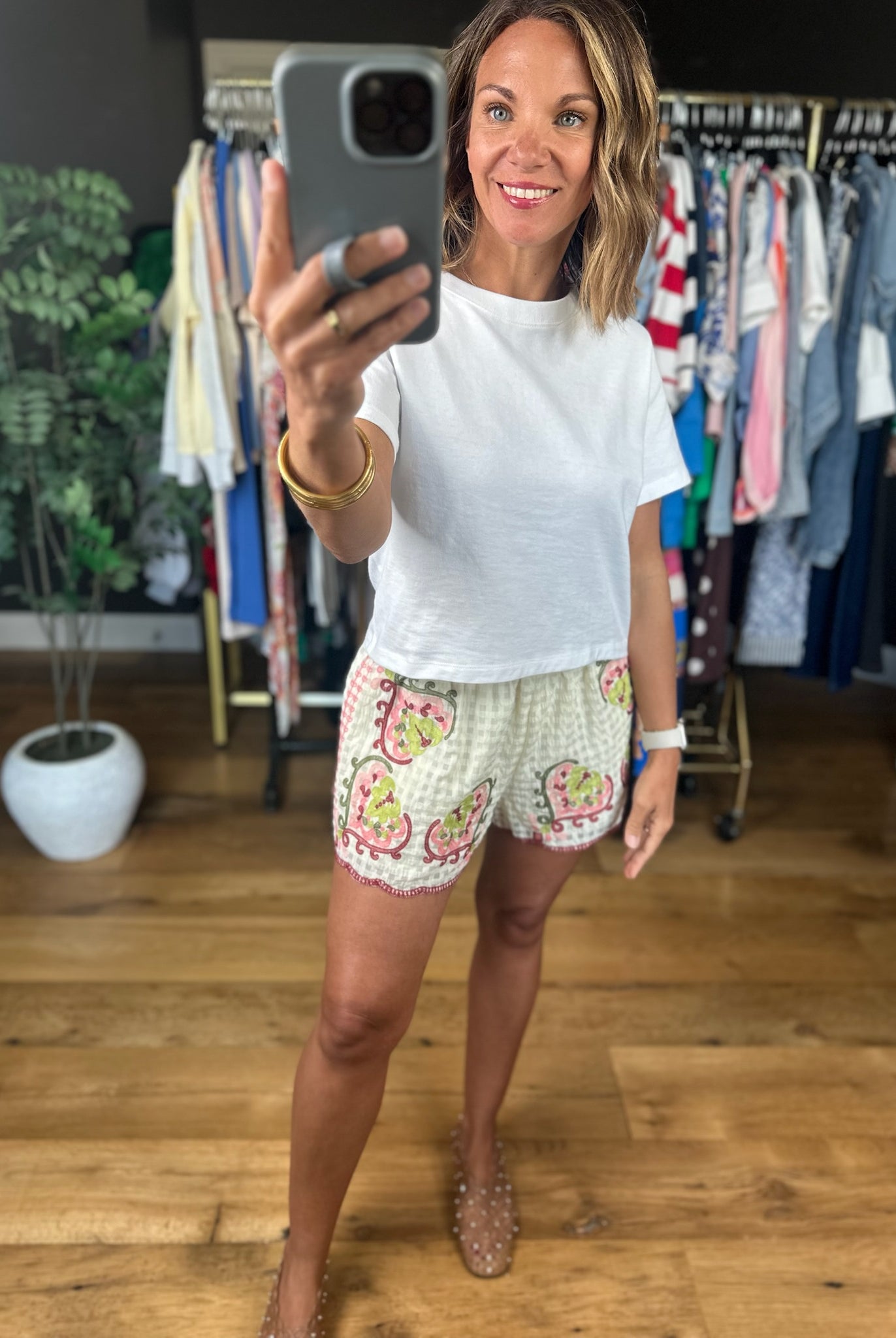 Sweetheart Stroll Embroidered Shorts-Shorts-THML-Anna Kaytes Boutique, Women's Fashion Boutique in Grinnell, Iowa