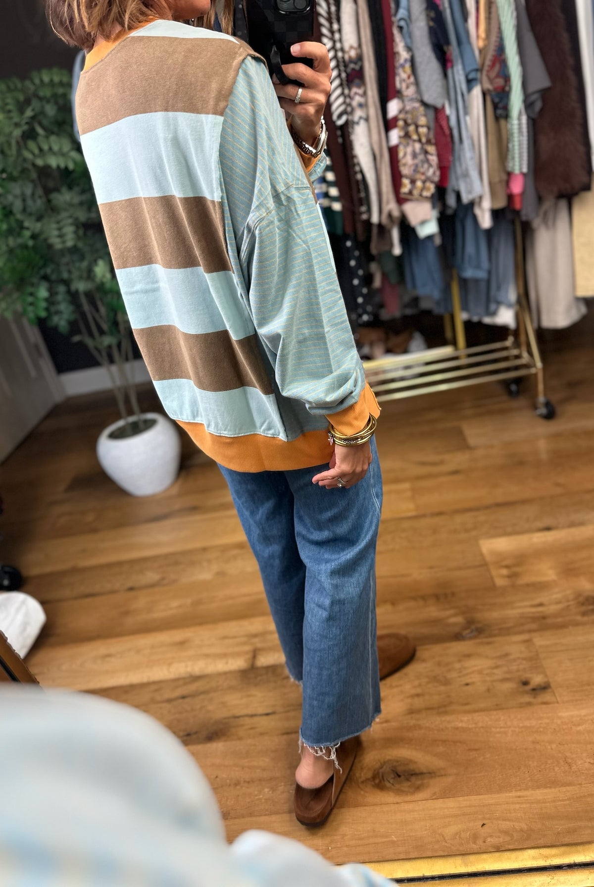 Nothing Like This Striped Crew Top-Long Sleeves-Easel-Anna Kaytes Boutique, Women's Fashion Boutique in Grinnell, Iowa