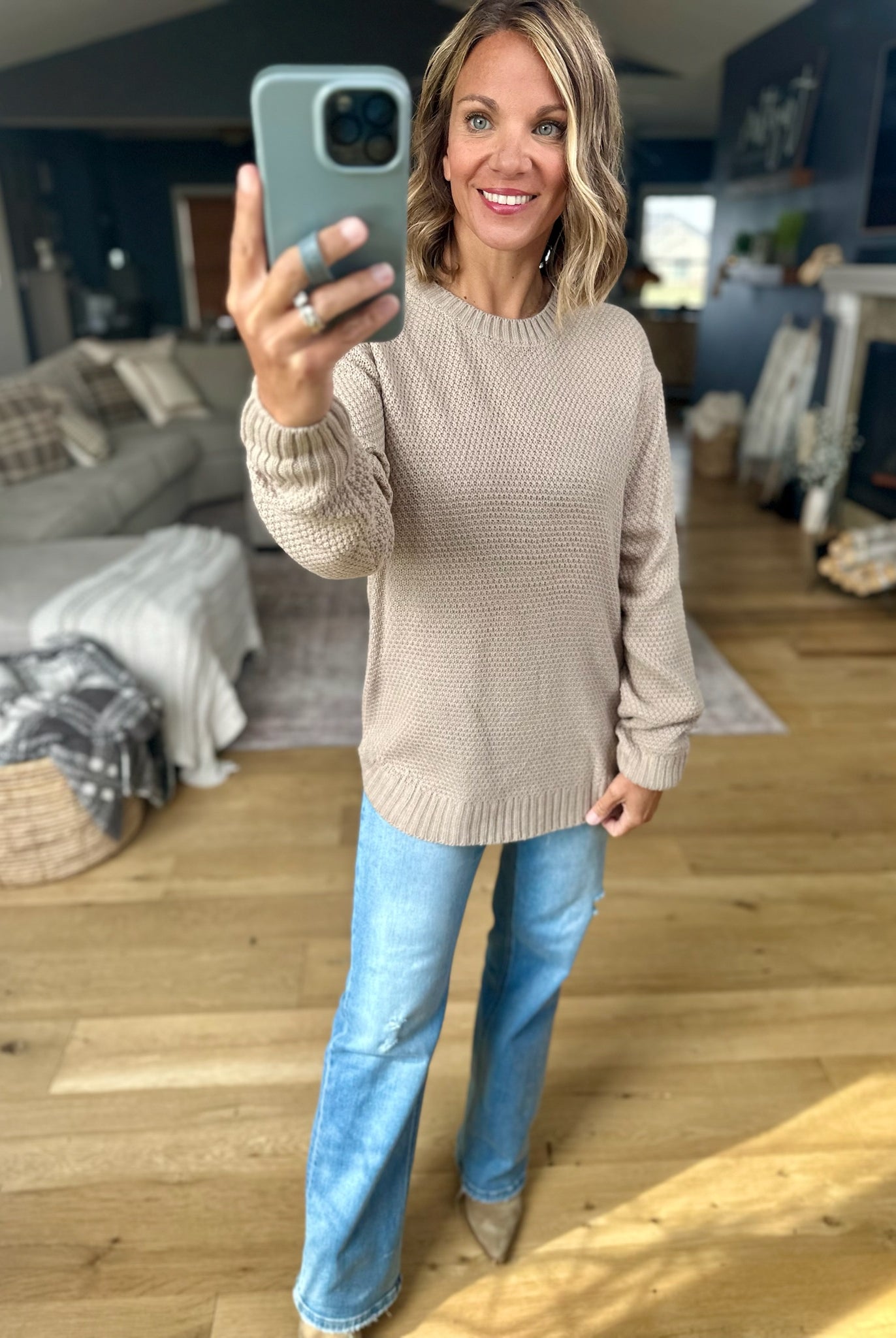 How It's Gonna Be Crew Knit Top-Zenana-Anna Kaytes Boutique, Women's Fashion Boutique in Grinnell, Iowa