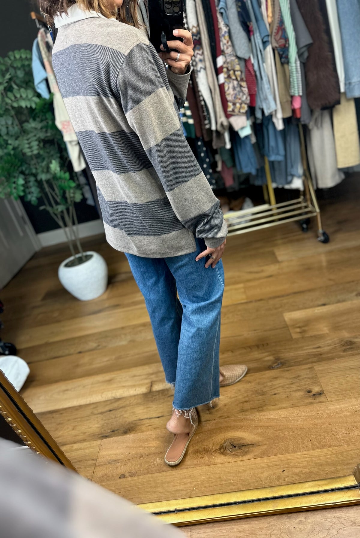 Asking Questions Collared Pullover-Long Sleeves-Thread & Supply-Anna Kaytes Boutique, Women's Fashion Boutique in Grinnell, Iowa