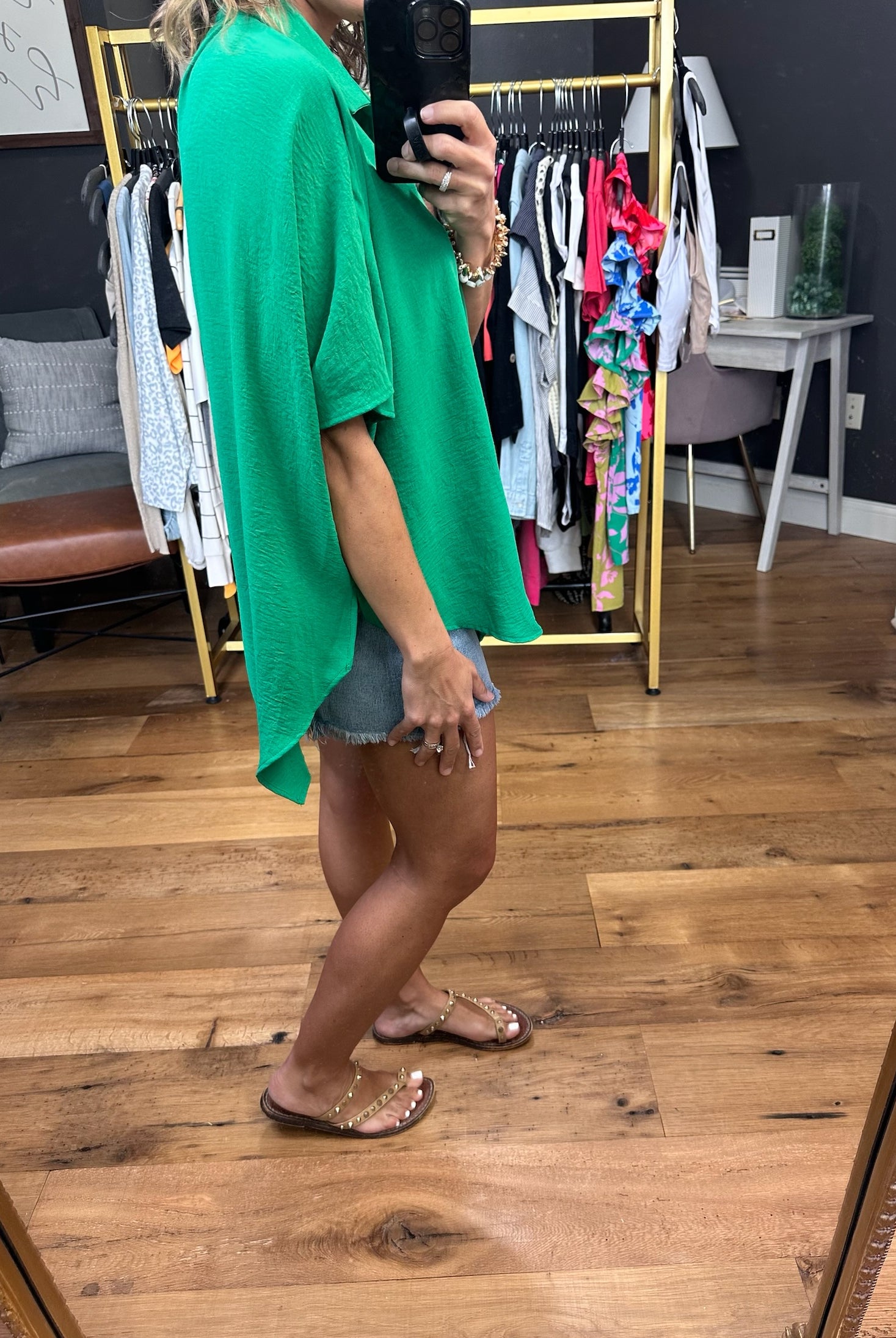 Express Yourself Button-Down Dolman Top - Multiple Options-Short Sleeves-Bucketlist-Anna Kaytes Boutique, Women's Fashion Boutique in Grinnell, Iowa