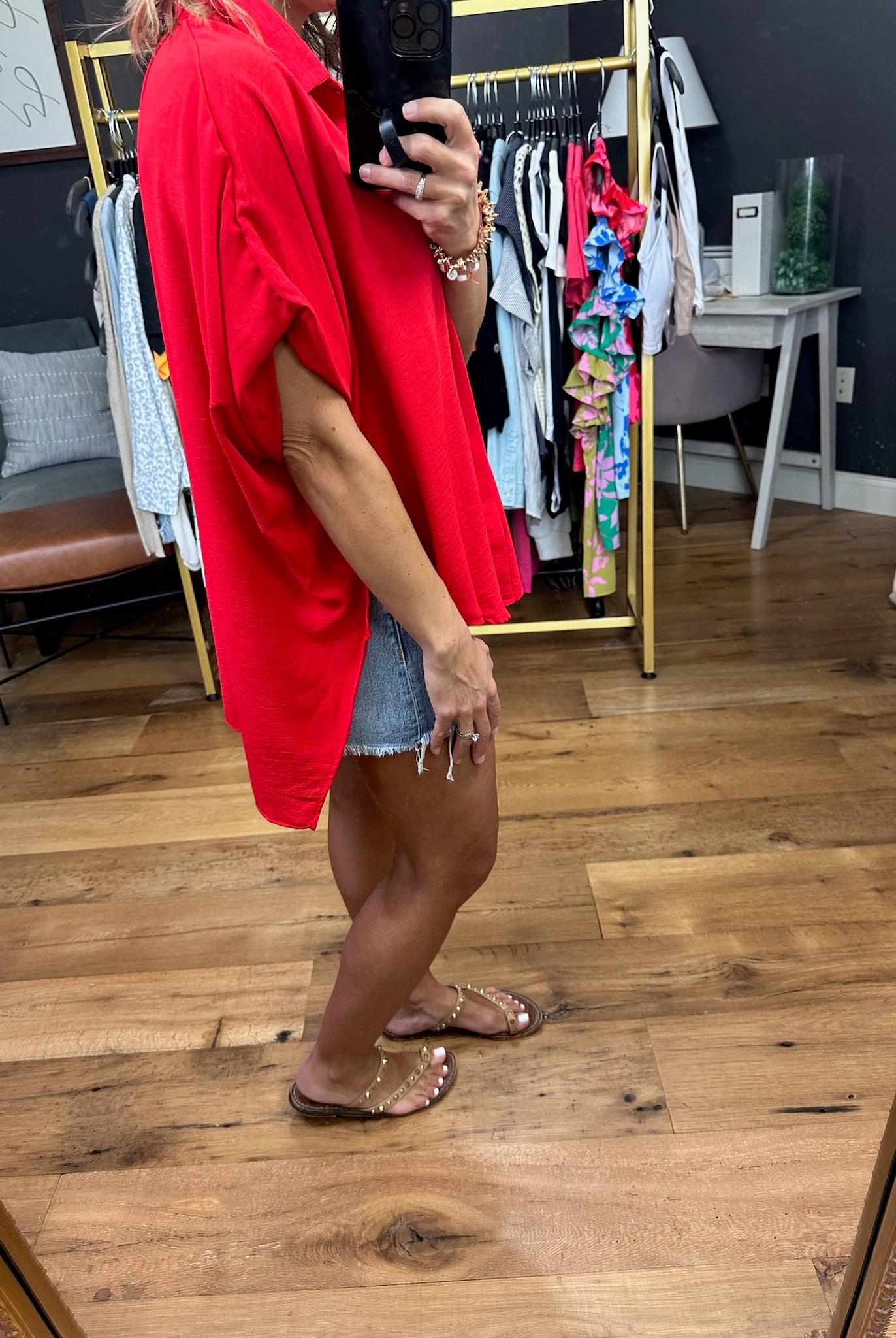 Express Yourself Button-Down Dolman Top - Multiple Options-Short Sleeves-Bucketlist-Anna Kaytes Boutique, Women's Fashion Boutique in Grinnell, Iowa