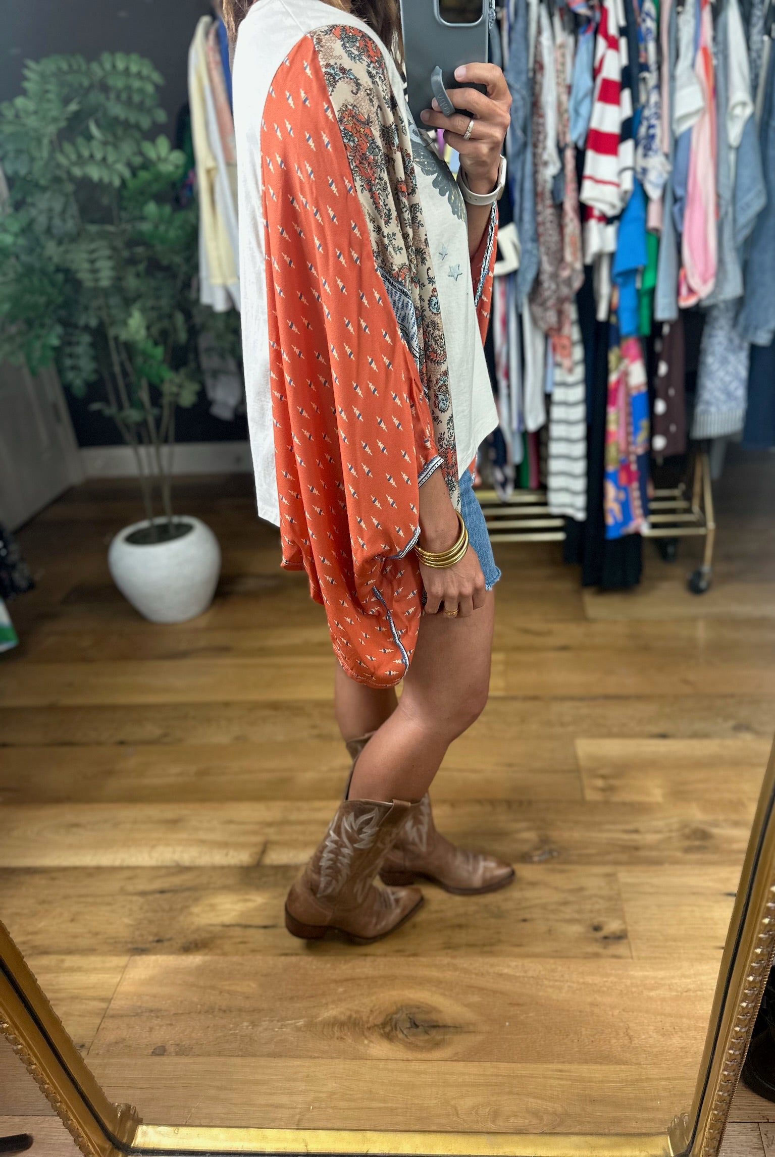 Freebird Handkerchief Sleeve Top-Short Sleeves-Zutter-Anna Kaytes Boutique, Women's Fashion Boutique in Grinnell, Iowa