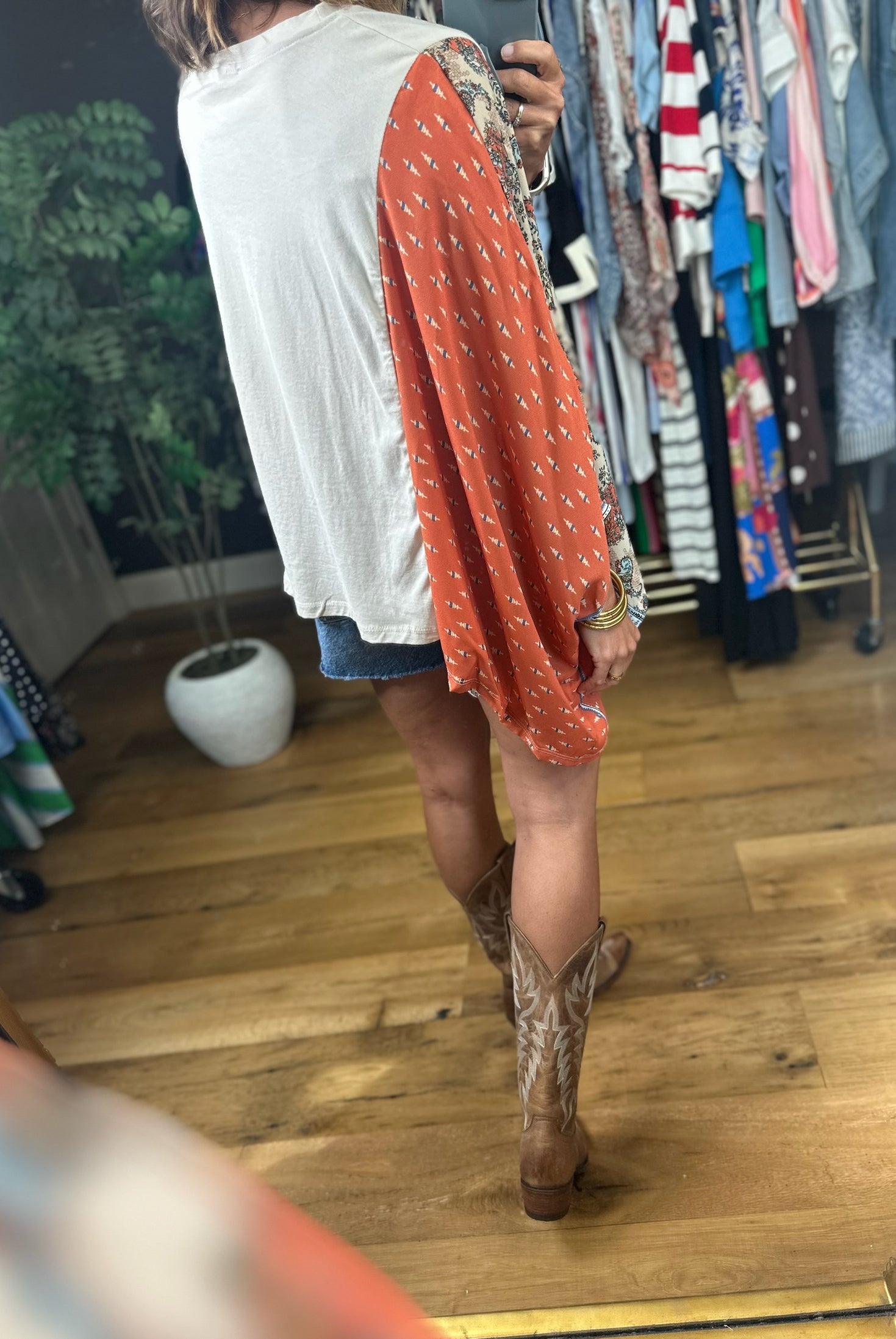 Freebird Handkerchief Sleeve Top-Short Sleeves-Zutter-Anna Kaytes Boutique, Women's Fashion Boutique in Grinnell, Iowa