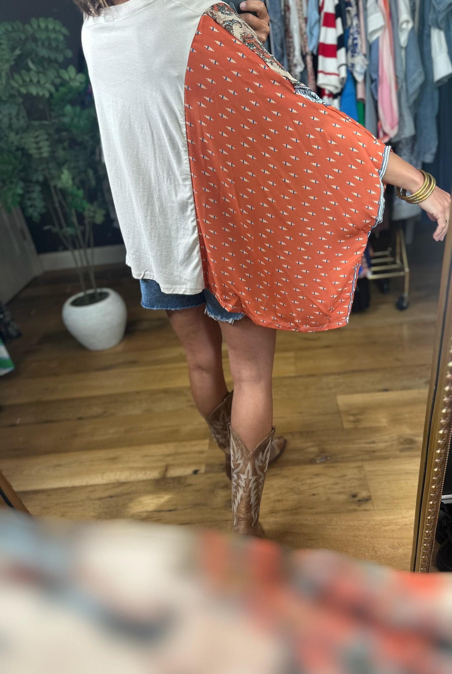 Freebird Handkerchief Sleeve Top-Short Sleeves-Zutter-Anna Kaytes Boutique, Women's Fashion Boutique in Grinnell, Iowa