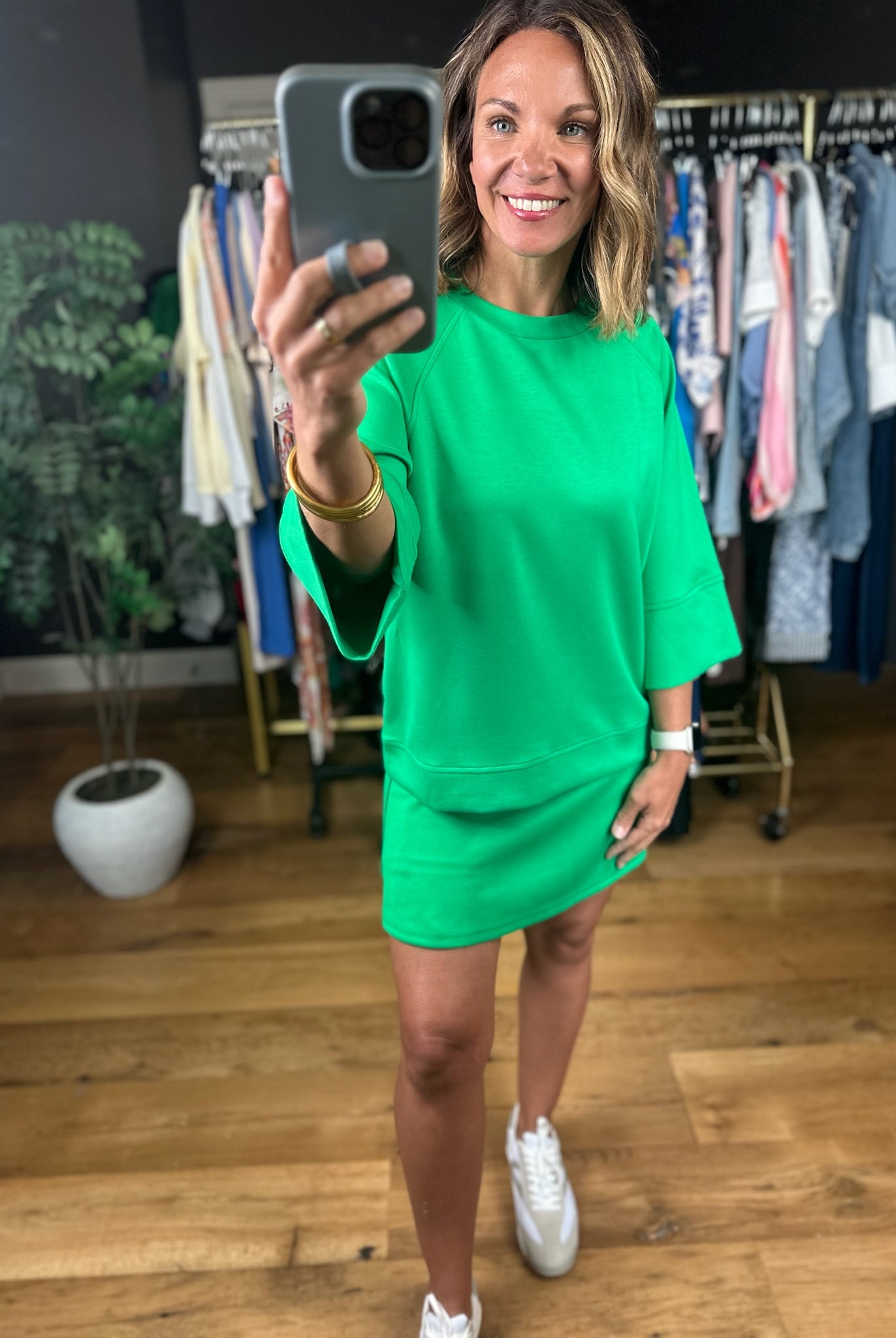 Fresh Air Feeling Skort-Short Sleeves-Umgee-Anna Kaytes Boutique, Women's Fashion Boutique in Grinnell, Iowa