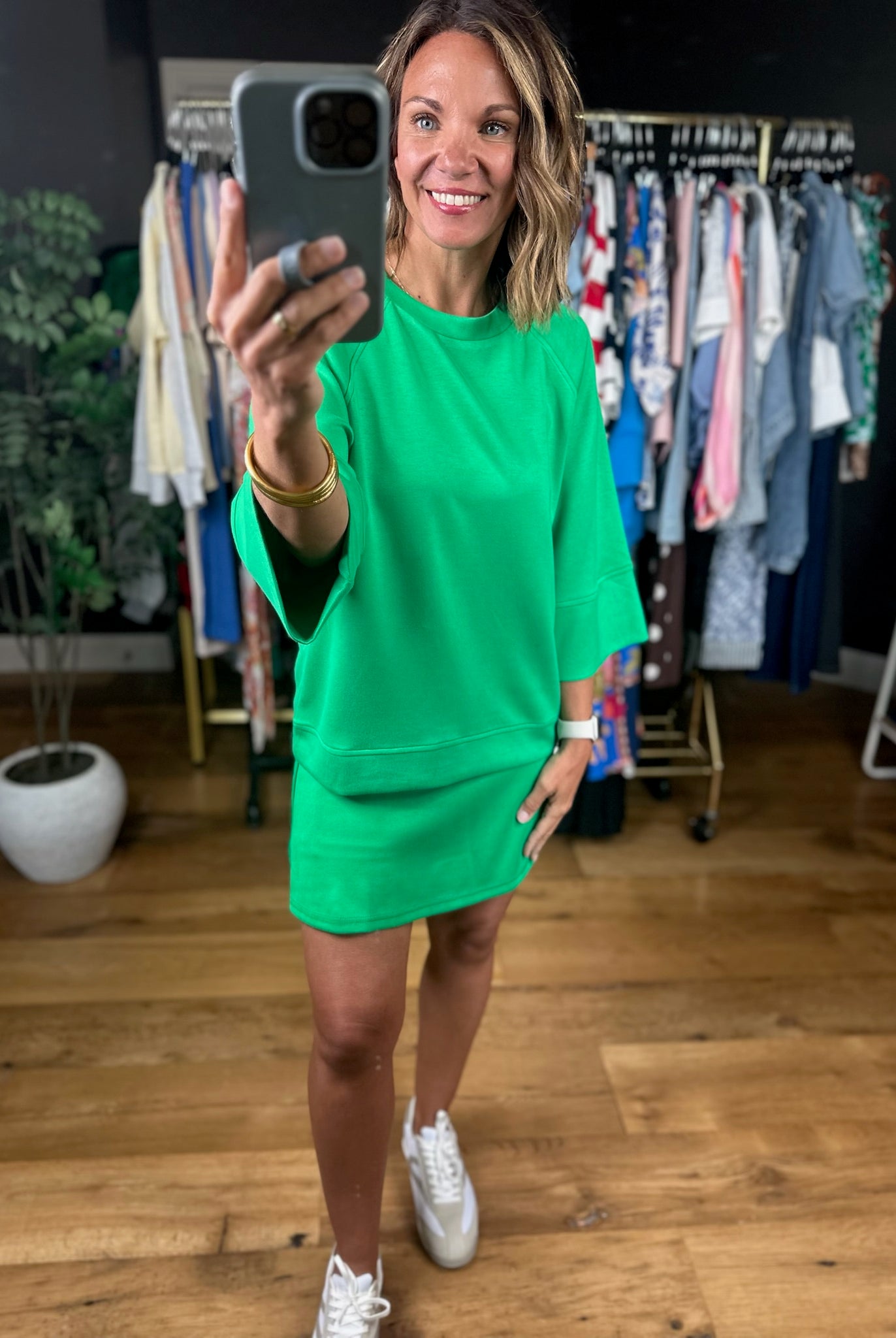 Fresh Air Feeling Skort-Short Sleeves-Umgee-Anna Kaytes Boutique, Women's Fashion Boutique in Grinnell, Iowa