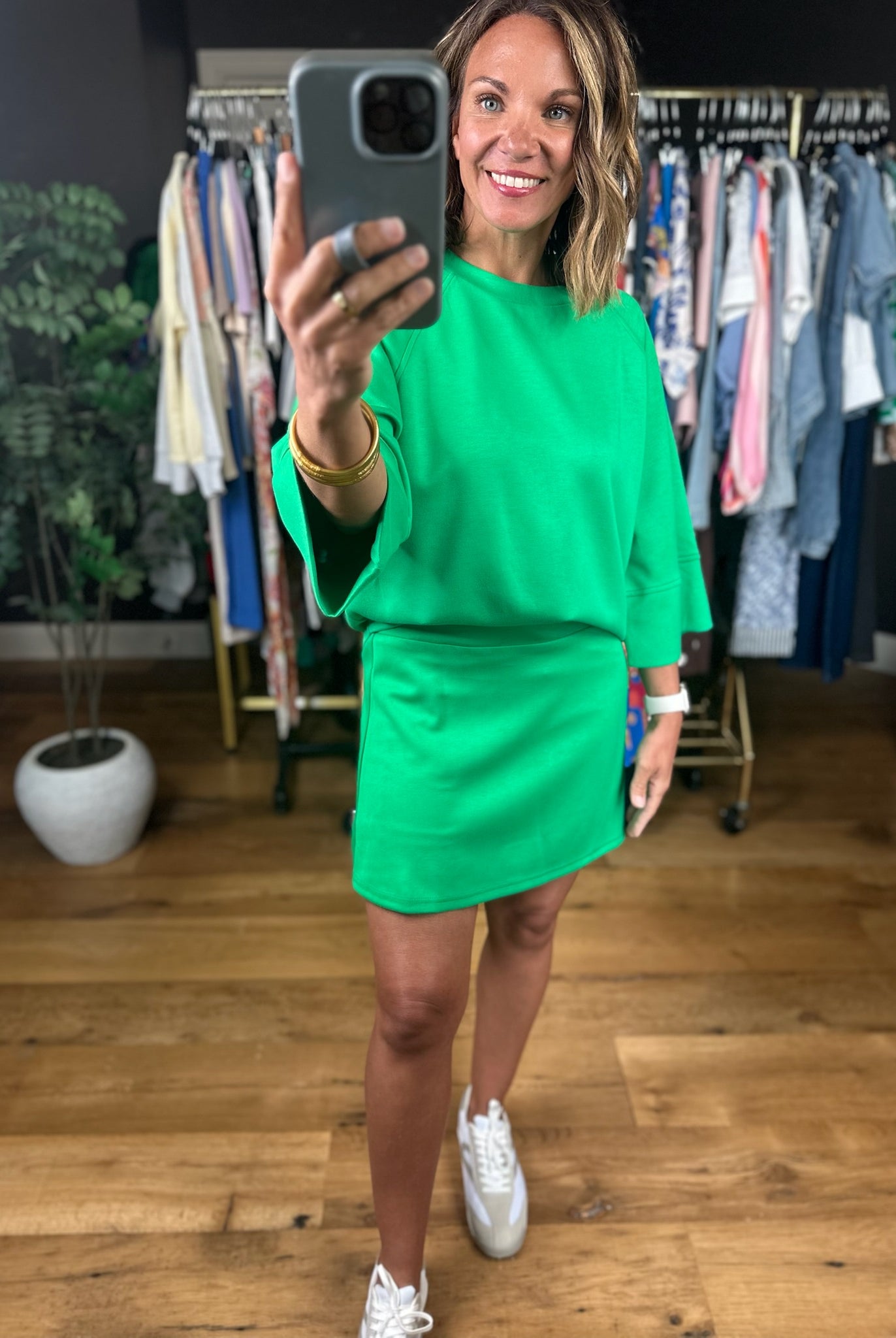 Fresh Air Feeling Skort-Short Sleeves-Umgee-Anna Kaytes Boutique, Women's Fashion Boutique in Grinnell, Iowa