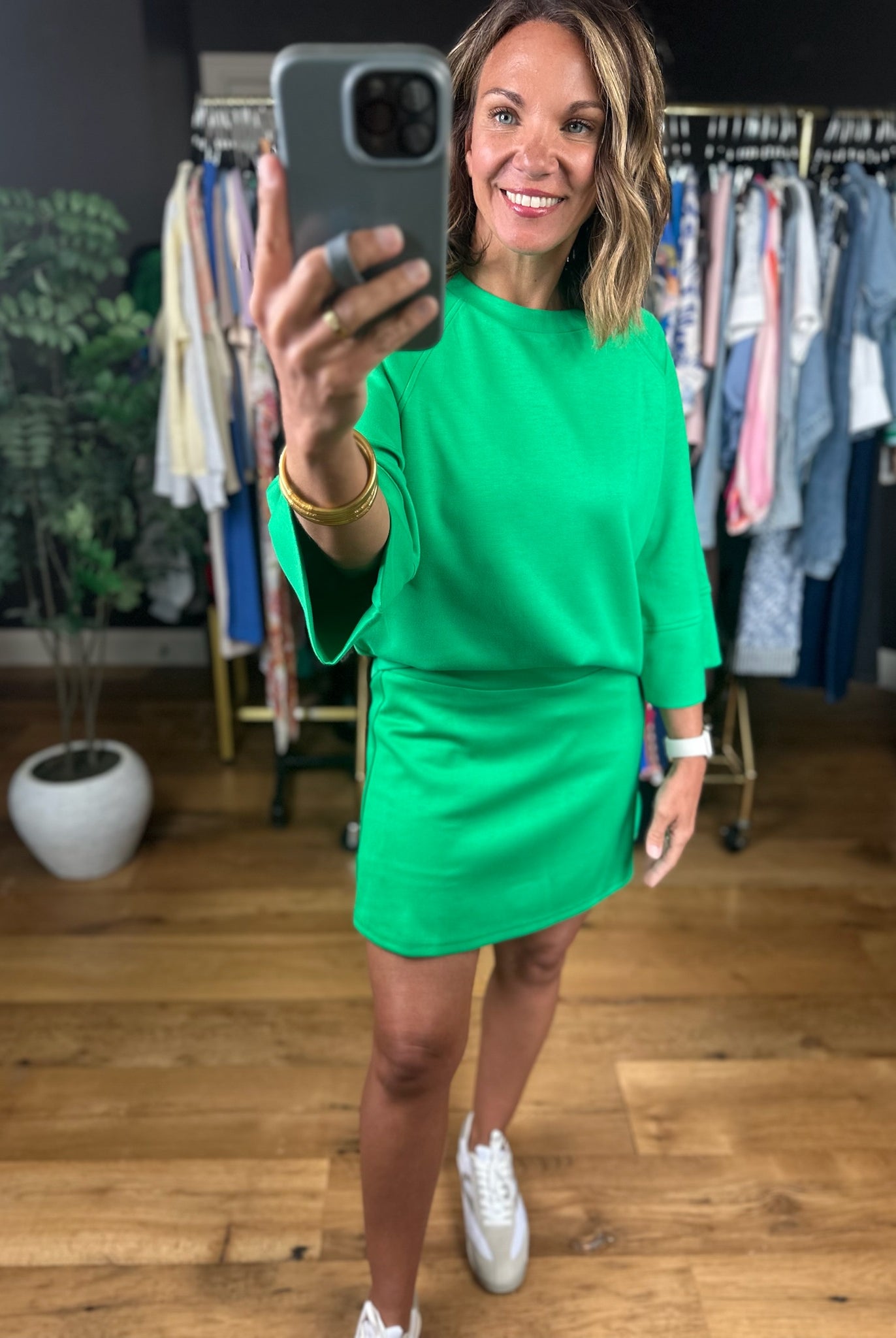 Fresh Air Feeling Skort-Short Sleeves-Umgee-Anna Kaytes Boutique, Women's Fashion Boutique in Grinnell, Iowa