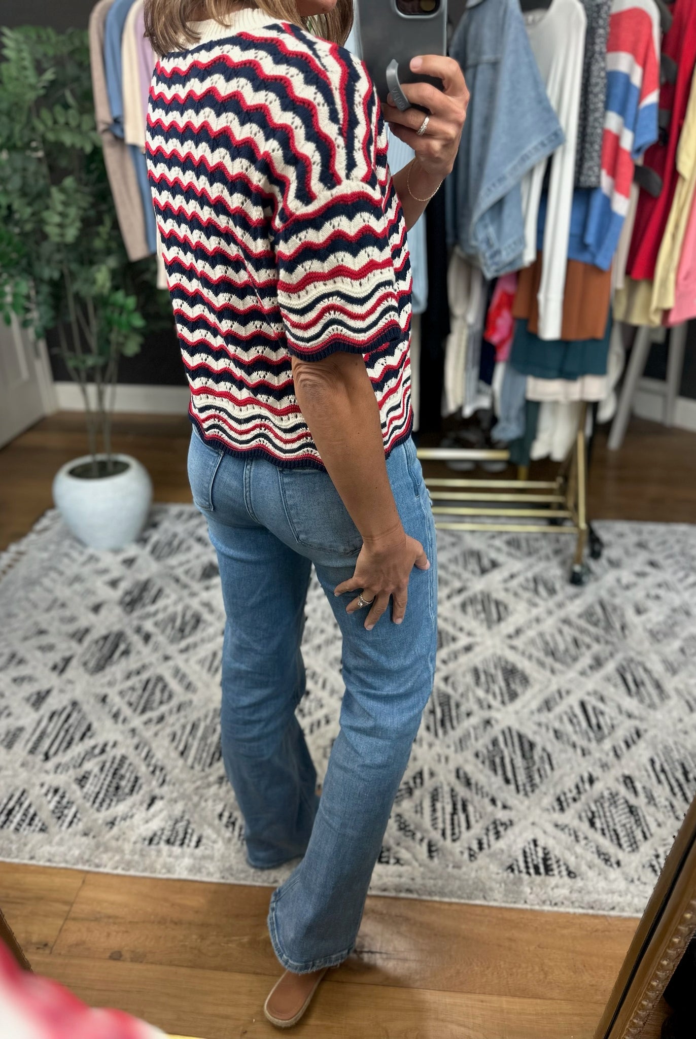 History Of Happiness Crochet-Knit Top-Short Sleeves-Hem & Thread-Anna Kaytes Boutique, Women's Fashion Boutique in Grinnell, Iowa