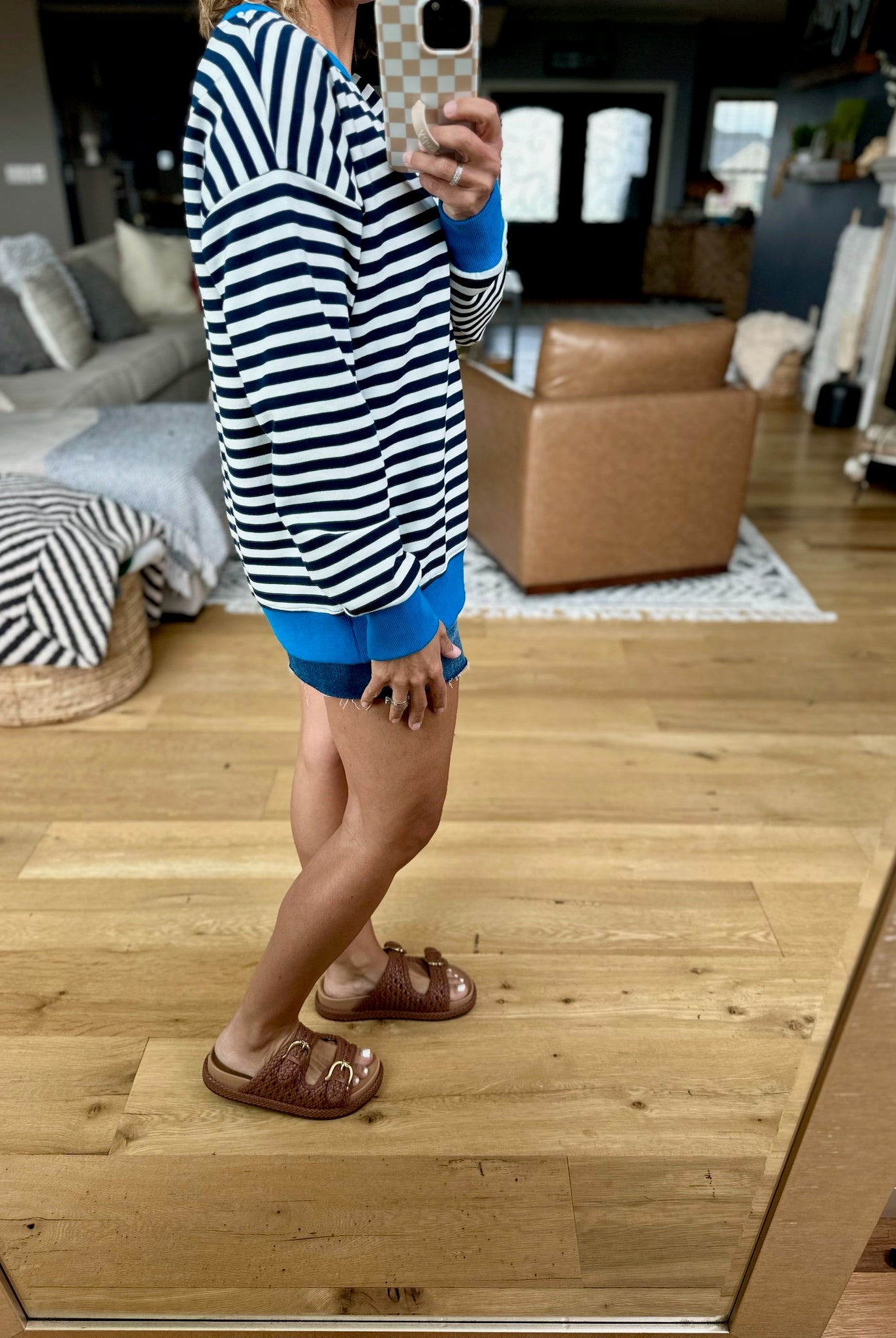 Rookie Season Striped Pullover - Multiple Options-Hem & Thread-Anna Kaytes Boutique, Women's Fashion Boutique in Grinnell, Iowa