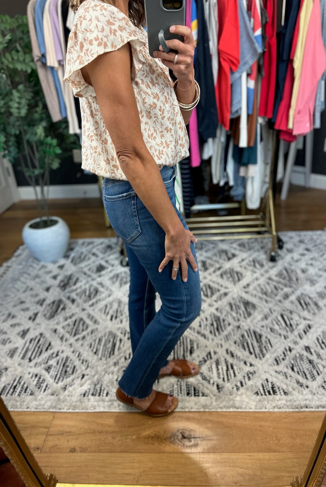 Forever Yours Floral Flutter Top-Short Sleeves-Staccato-Anna Kaytes Boutique, Women's Fashion Boutique in Grinnell, Iowa