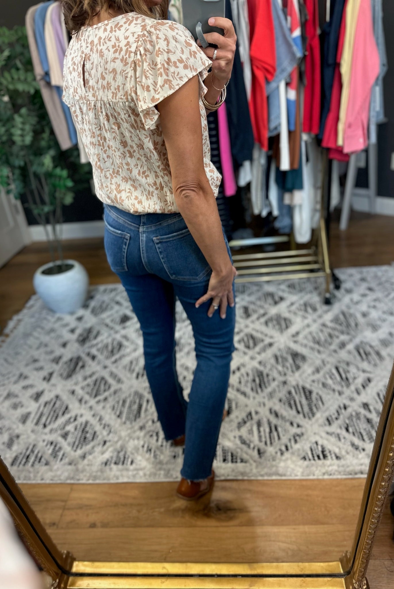 Forever Yours Floral Flutter Top-Short Sleeves-Staccato-Anna Kaytes Boutique, Women's Fashion Boutique in Grinnell, Iowa