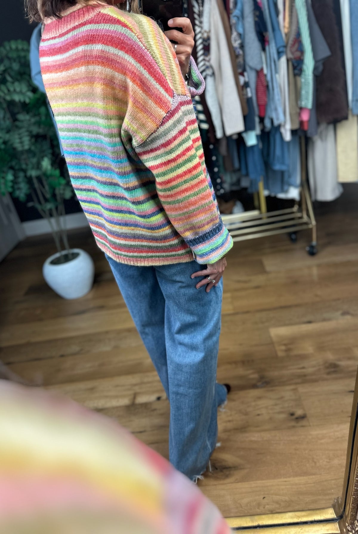 My Kind Of Joy Striped Button-Down Cardigan-Sweaters-Wishlist-Anna Kaytes Boutique, Women's Fashion Boutique in Grinnell, Iowa