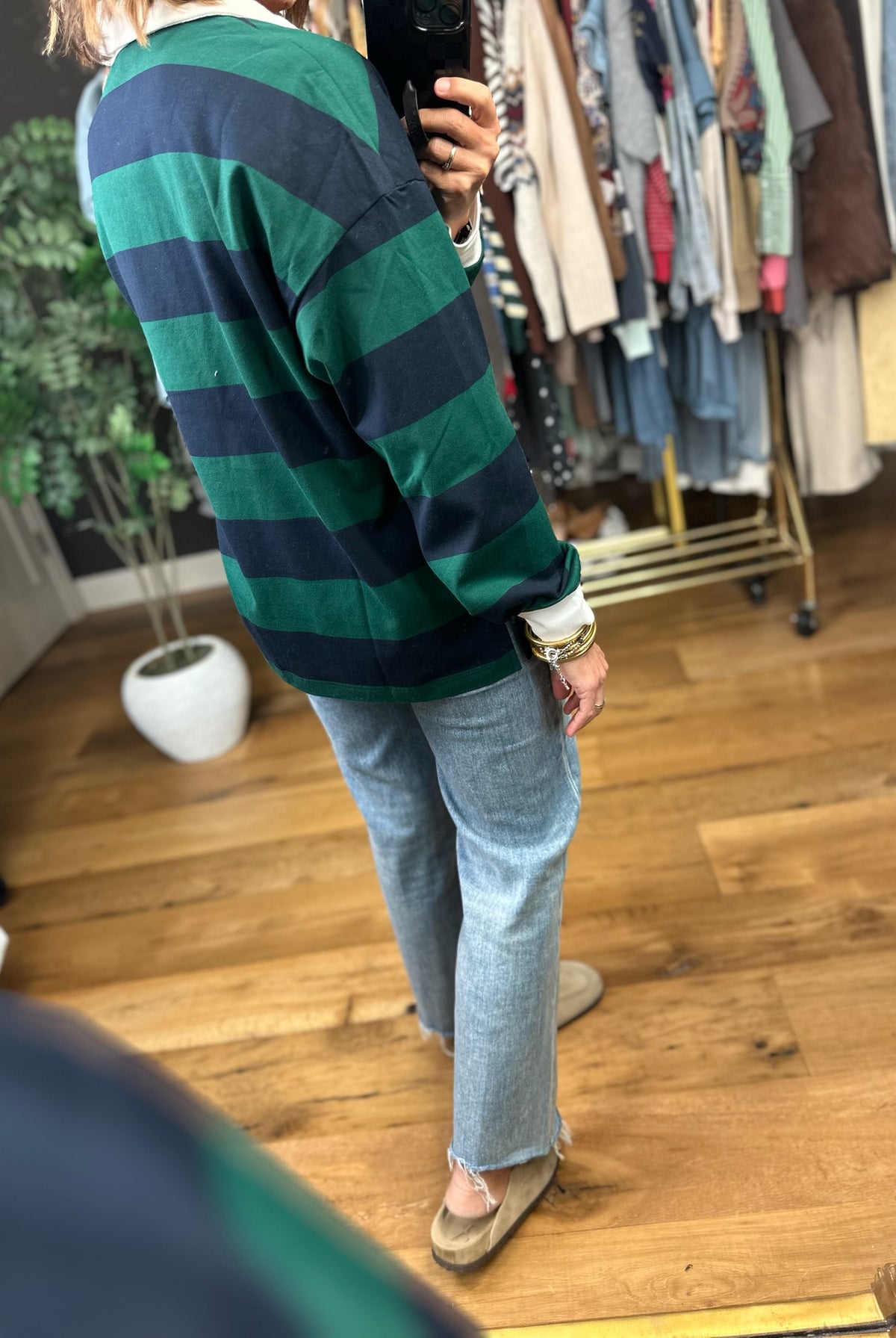 No Stopping Me Striped Collared Top-Long Sleeves-JOA-Anna Kaytes Boutique, Women's Fashion Boutique in Grinnell, Iowa