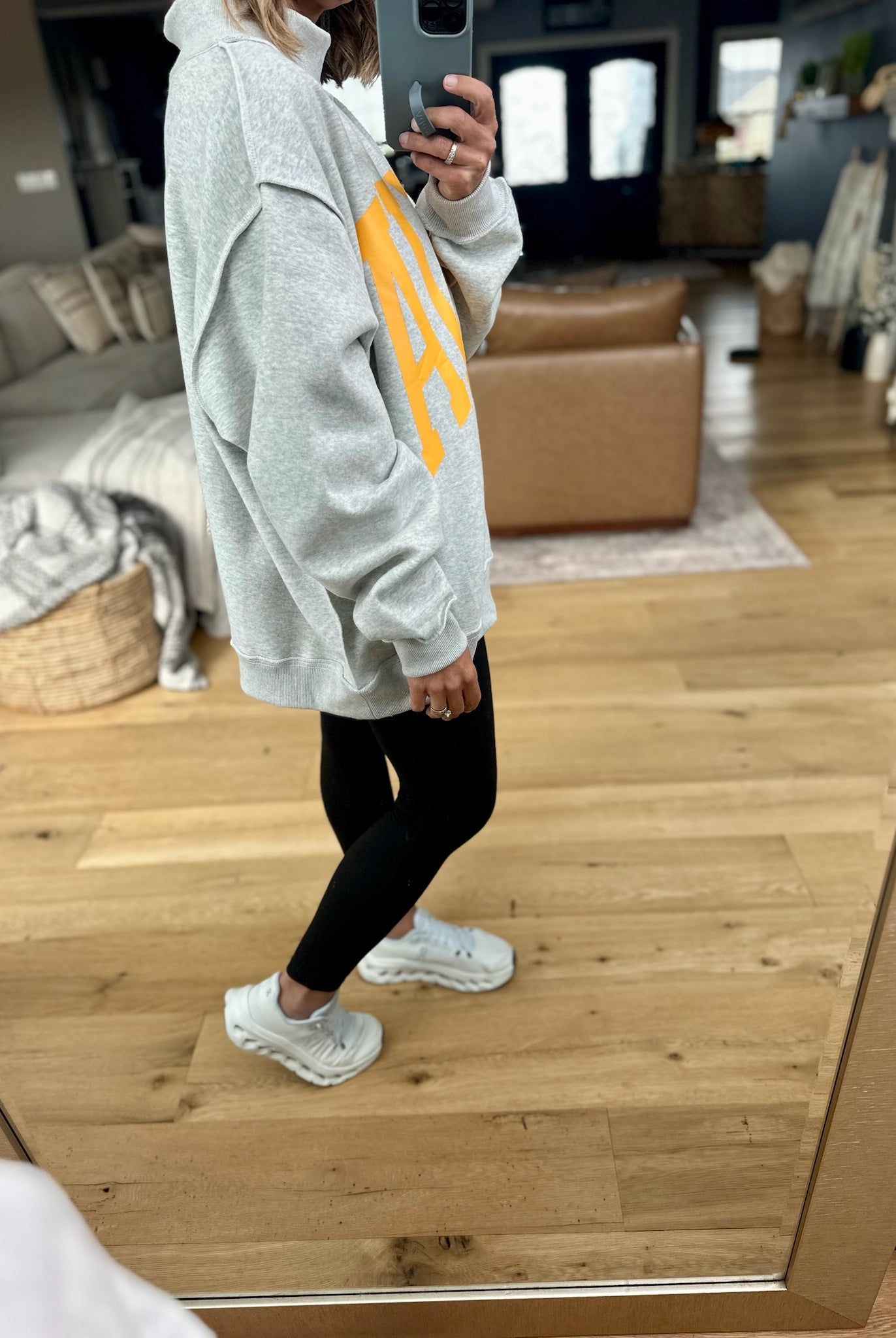 IOWA Reversible Mock-Neck Sweatshirt-Bucketlist-Anna Kaytes Boutique, Women's Fashion Boutique in Grinnell, Iowa