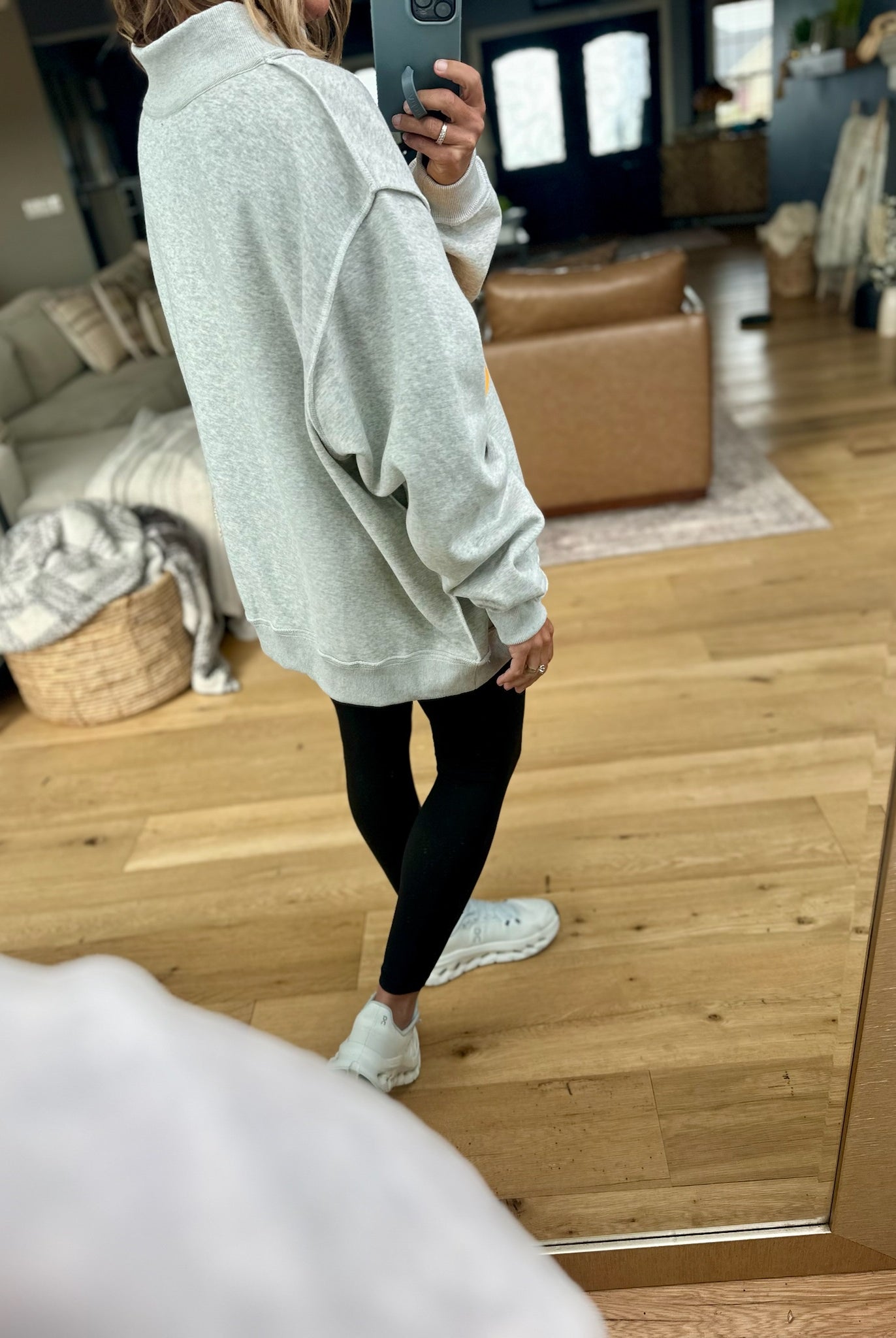 IOWA Reversible Mock-Neck Sweatshirt-Bucketlist-Anna Kaytes Boutique, Women's Fashion Boutique in Grinnell, Iowa
