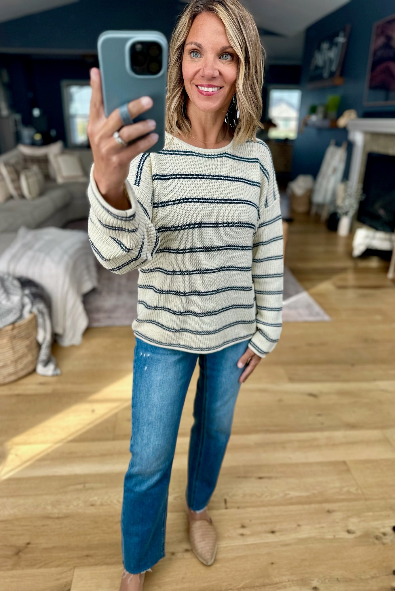 **Sweet Soul Striped Knit Top-W2358-Anna Kaytes Boutique, Women's Fashion Boutique in Grinnell, Iowa
